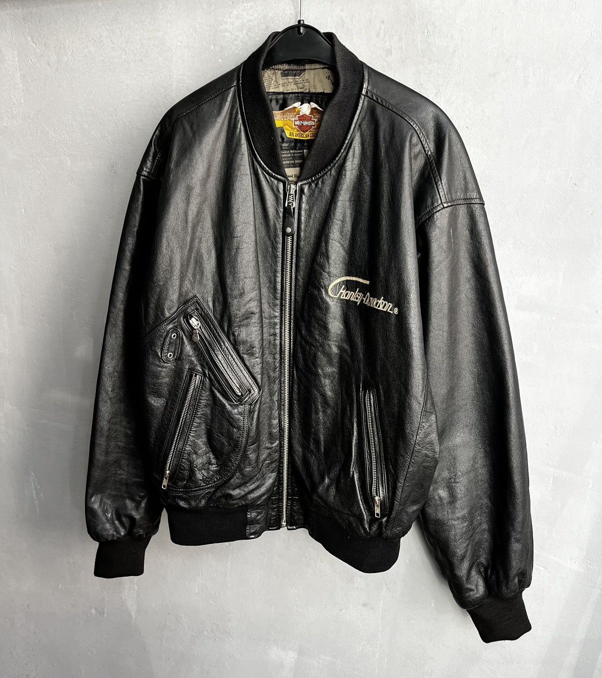 Harley Davidson × Vintage Harley Davidson leather jacket vintage Size US L / EU 52-54 / 3 - 2 Thumbnail