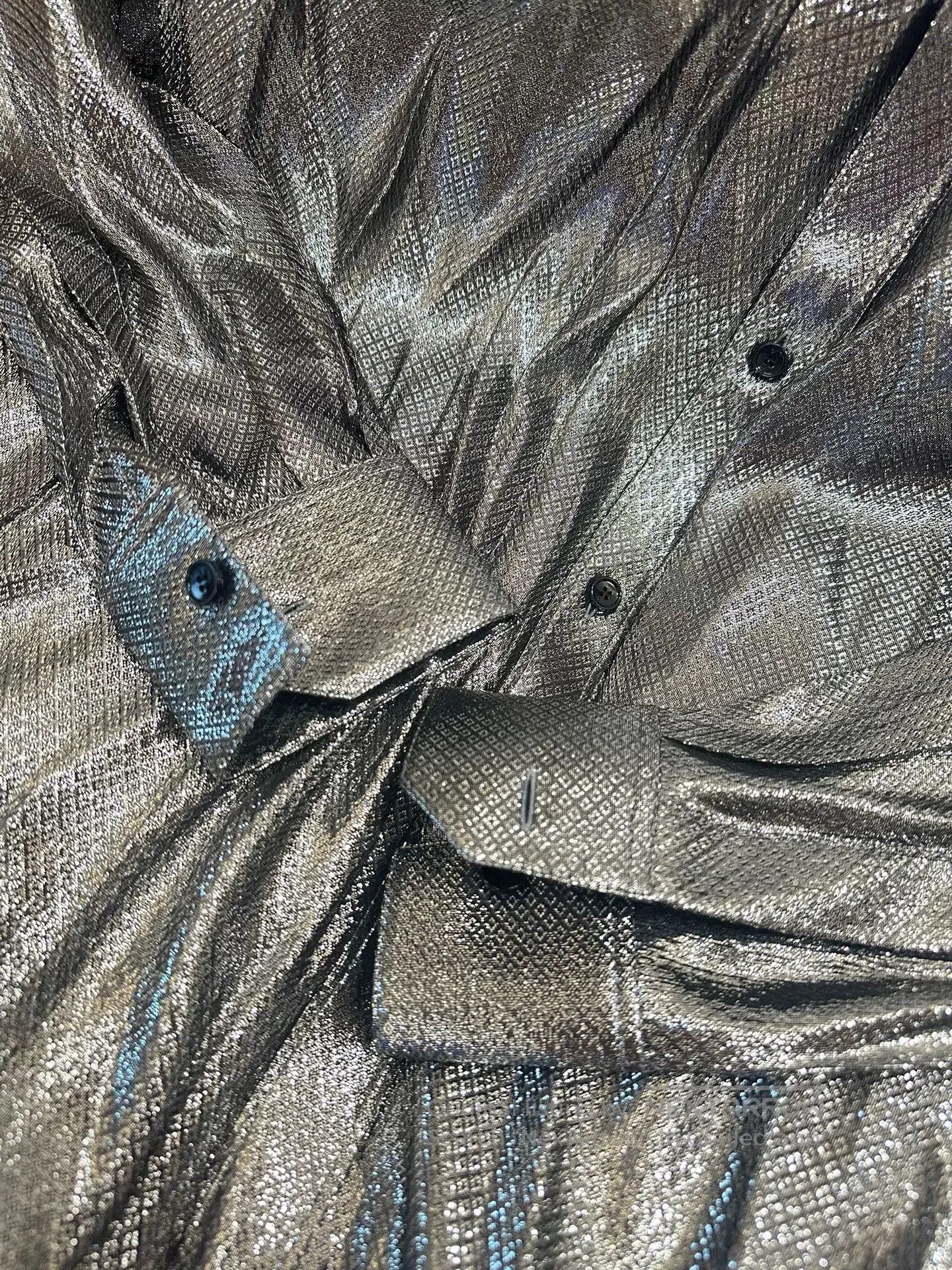 Celine Celine Silver Snake Print Silk Shirt. Size US XXS / EU 40 - 3 Thumbnail
