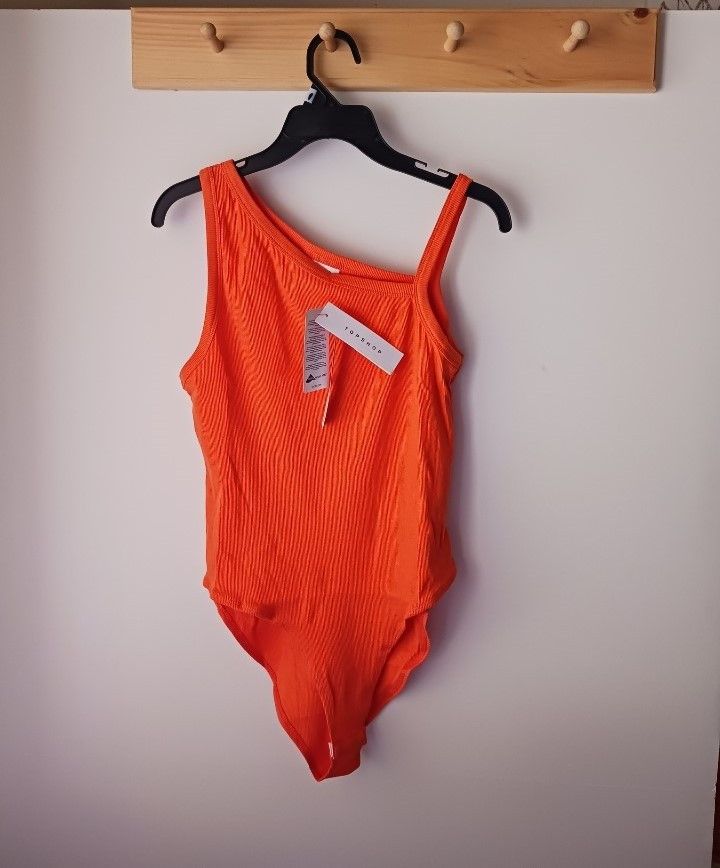 Topshop Topshop Asymmetrical One Shoulder Strap Bodysuit Size M / US 6-8 / IT 42-44 - 3 Thumbnail
