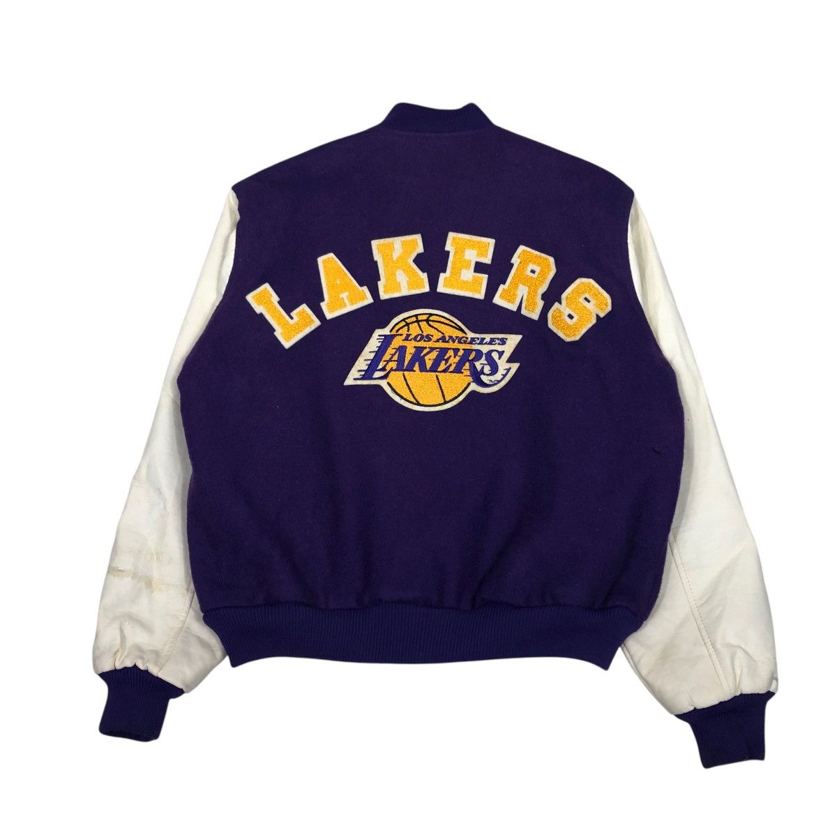 Chalk Line 🔥VINTAGE VARSITY LEATHER JACKET CHALK LINE LAKERS BIG LOGO Size US L / EU 52-54 / 3 - 1 Thumbnail