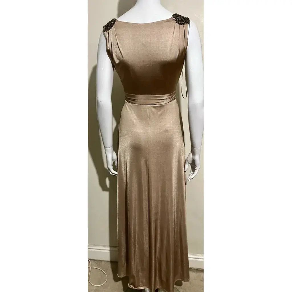 Jenny Packham Pale gold evening gown Size S / US 4 / IT 40 - 9 Thumbnail