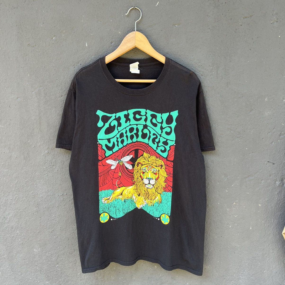 Vintage Thrashed Faded Ziggy Marley Jamaican Musician Tee Size US L / EU 52-54 / 3 - 1 Thumbnail