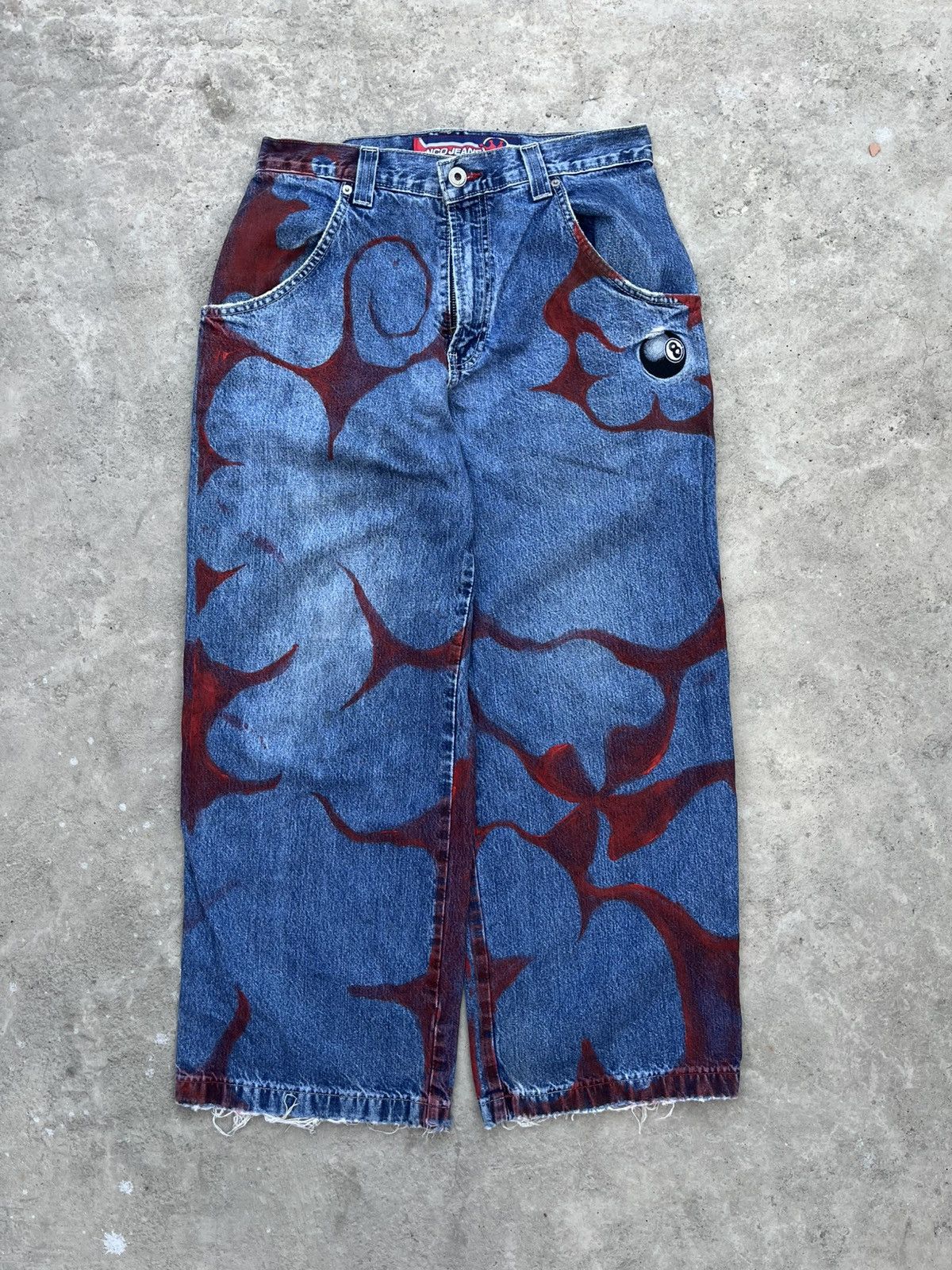 JNCO Jnco Bulldog 8 ball Size US 33 - 2 Thumbnail