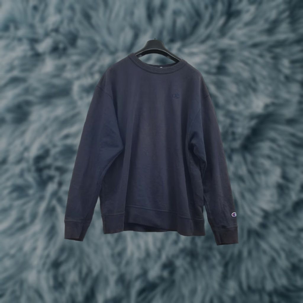 Champion VINTAGE Champion Sweatshirt Crewneck Long Sleeve Pullover Men XL Navy Blue 90s Gym & Training Shirt Size US XL / EU 56 / 4 - 1 Thumbnail