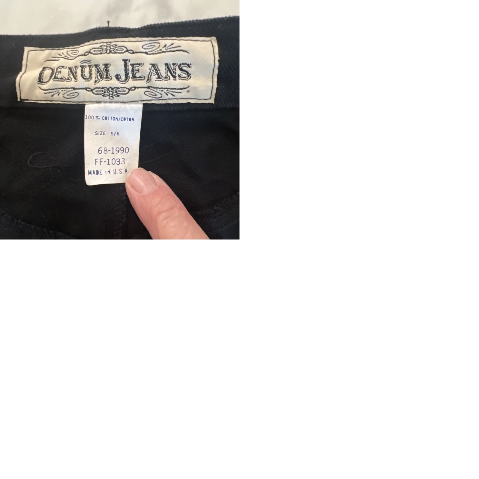 Denime VINTAGE Denum Jeans Black Denim Skirt 5/6 Waist 28 Length 33 Slit Pencil Knee Length Women Size 27" / US 4 / IT 40 - 9 Thumbnail
