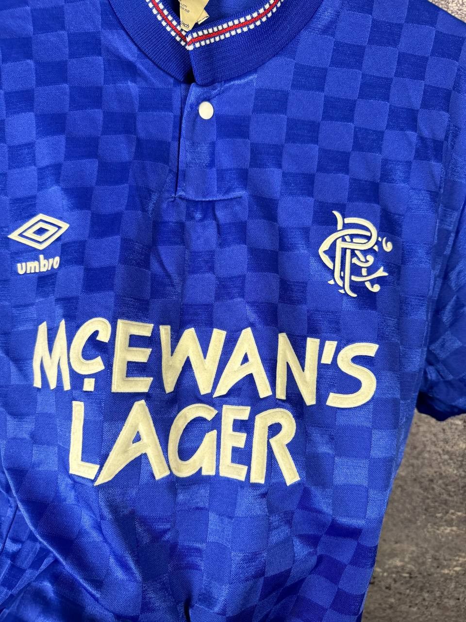 Umbro 80's Vintage Rangers Glasgow 1987/90 Umbro Soccer Jersey Size US M / EU 48-50 / 2 - 8 Thumbnail