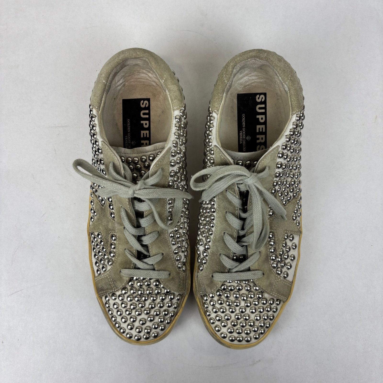 Golden Goose Golden Goose Superstar GGDB Old Studded Low Top Sneakers 38 Size US 8 / IT 38 - 6 Thumbnail