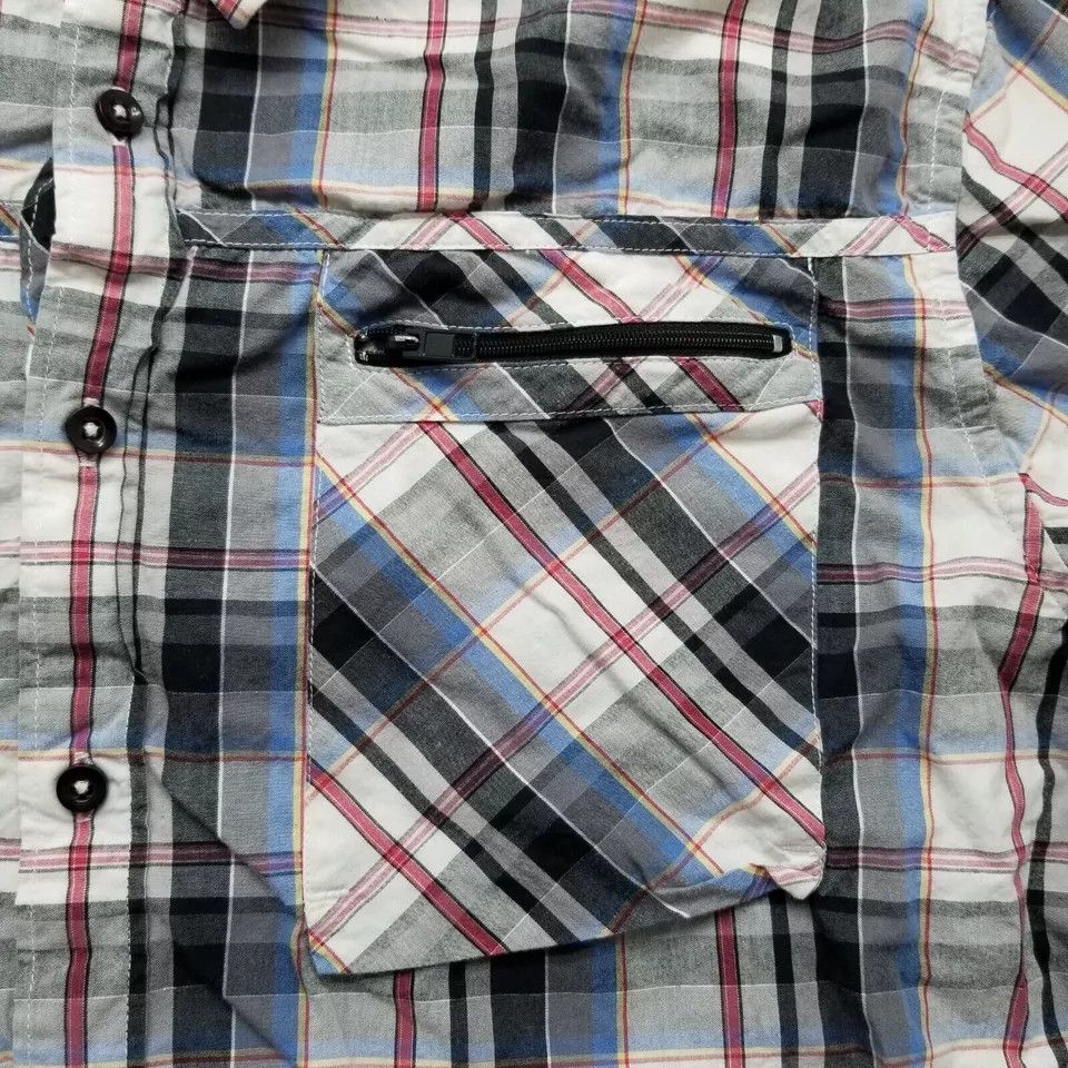 Guess Guess Shirt Mens 2XL Plaid Button Up Short Sleeve Cotton Size US XXL / EU 58 / 5 - 7 Thumbnail