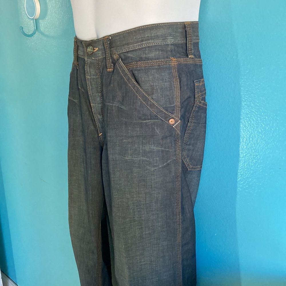 EDUN Edun Mens 29 Jeans Y2K Straight Leg Button Fly from Bono Size US 29 - 8 Thumbnail