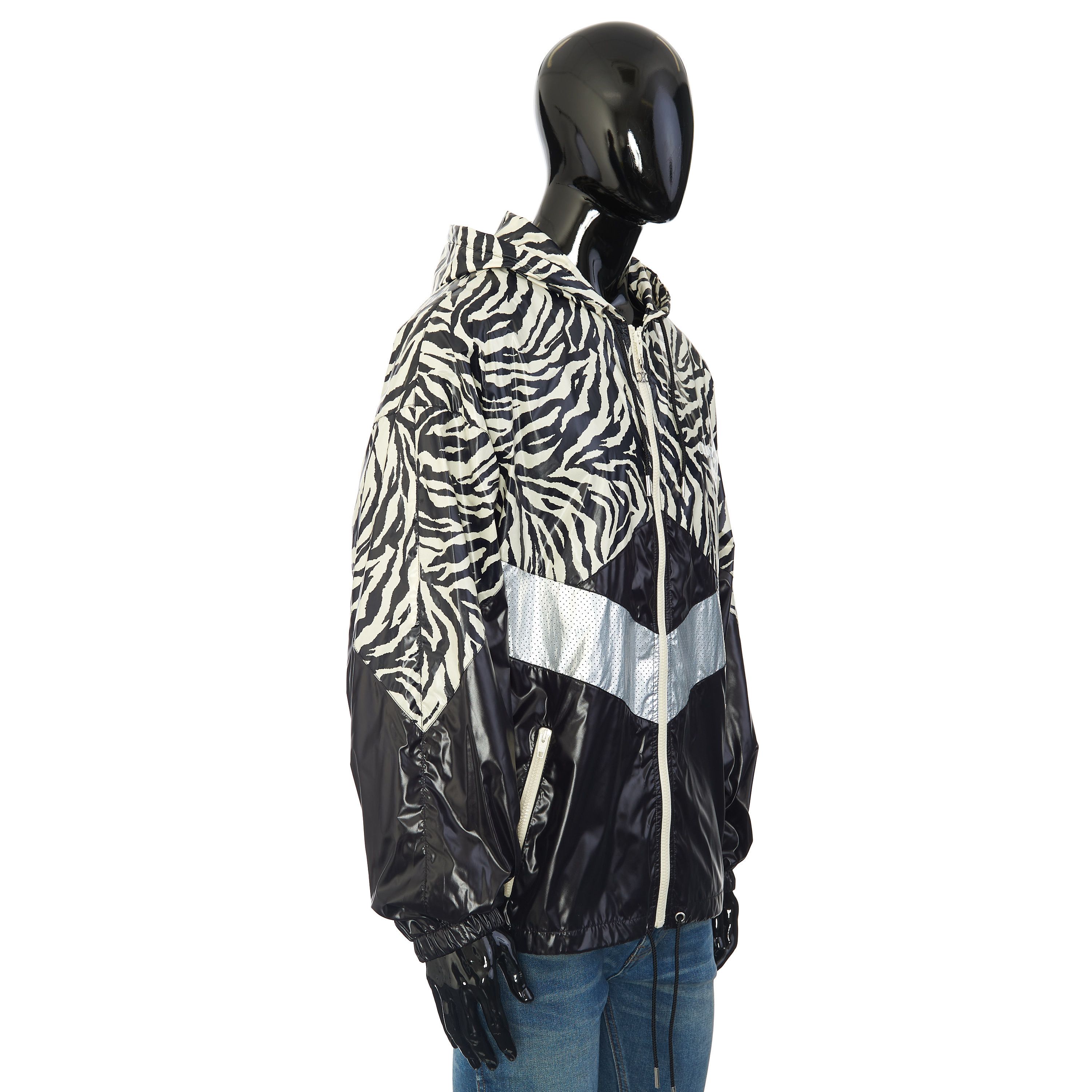 Celine Loose Cut Jacket With Zebra Look & Nylon Coating Size US M / EU 48-50 / 2 - 7 Thumbnail