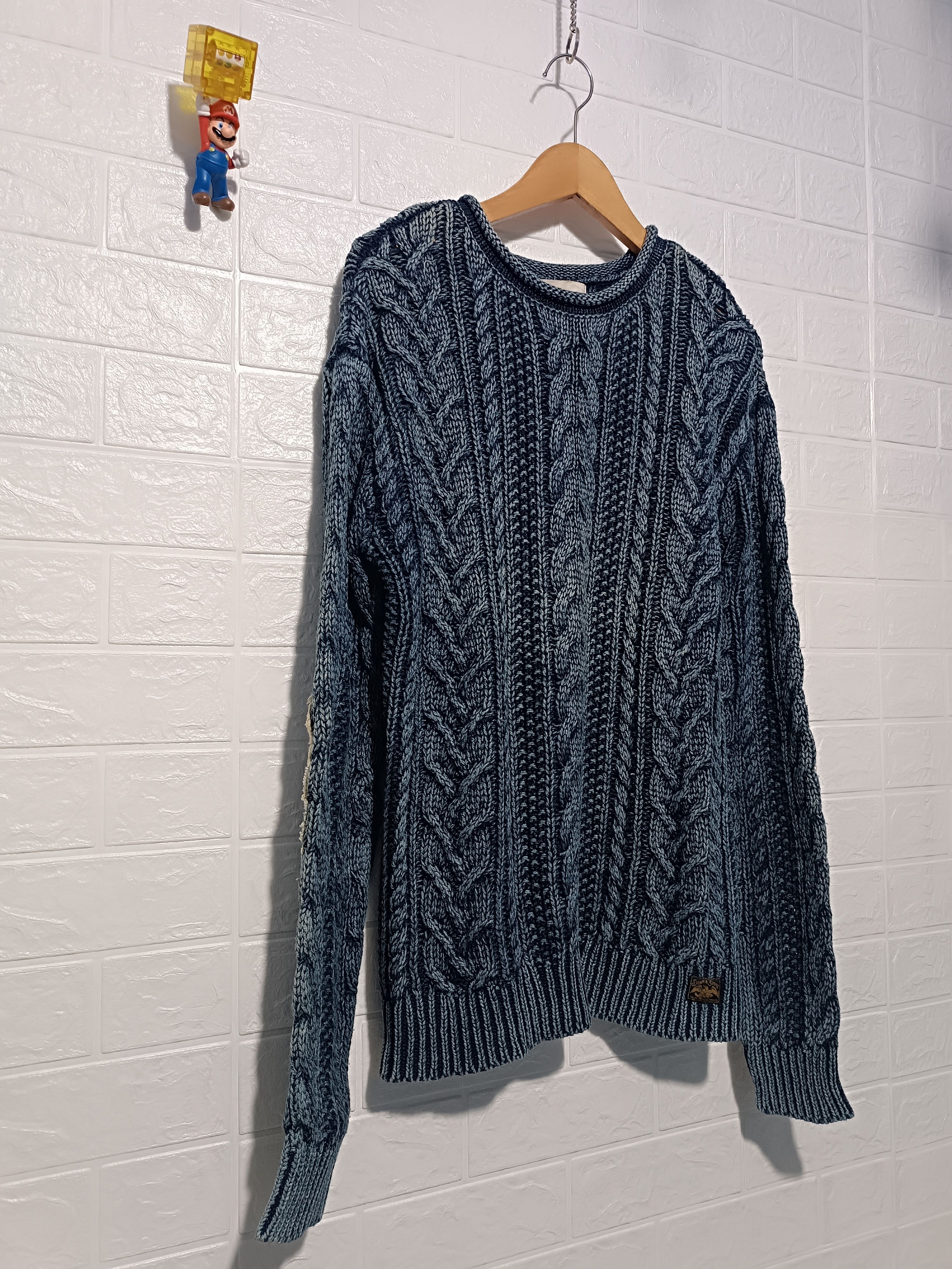 Denim & Supply Ralph Lauren Sweater Knit Indigo Dyed Wash Elbow Patch Denim Size US M / EU 48-50 / 2 - 2 Thumbnail