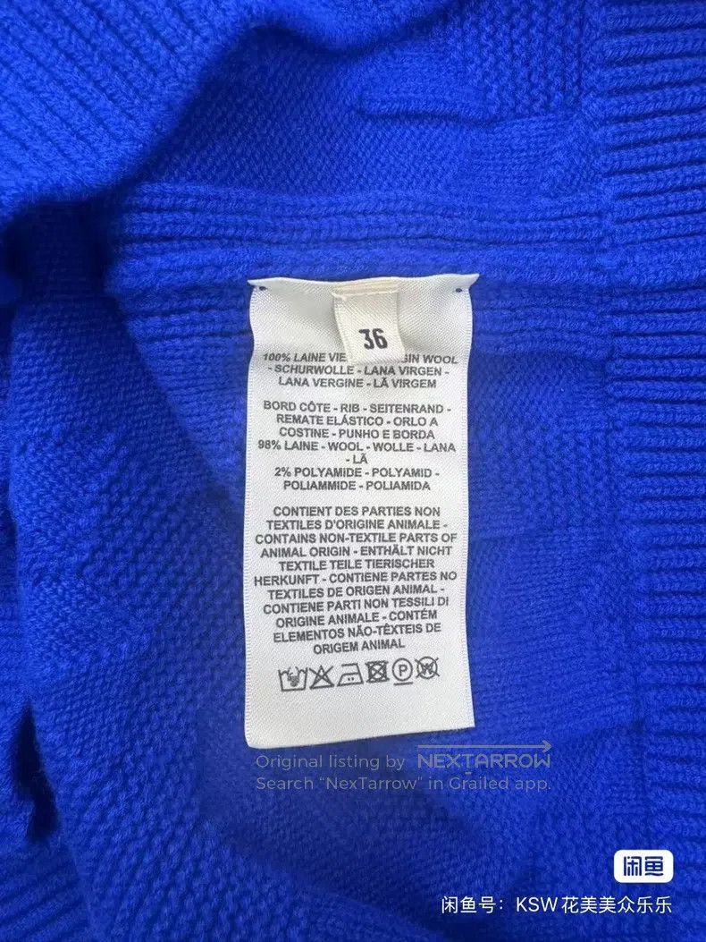 Hermes Hermes Hooded Sweater, Pure Wool, Klein Blue Size XS / US 0-2 / IT 36-38 - 4 Thumbnail