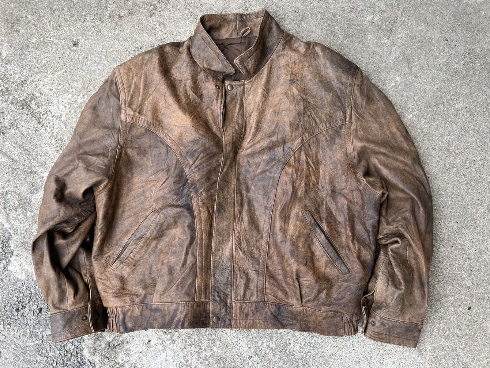Vera Pelle Vera Pelle Vintage Leather Jacket Size US XL / EU 56 / 4 - 1 Thumbnail