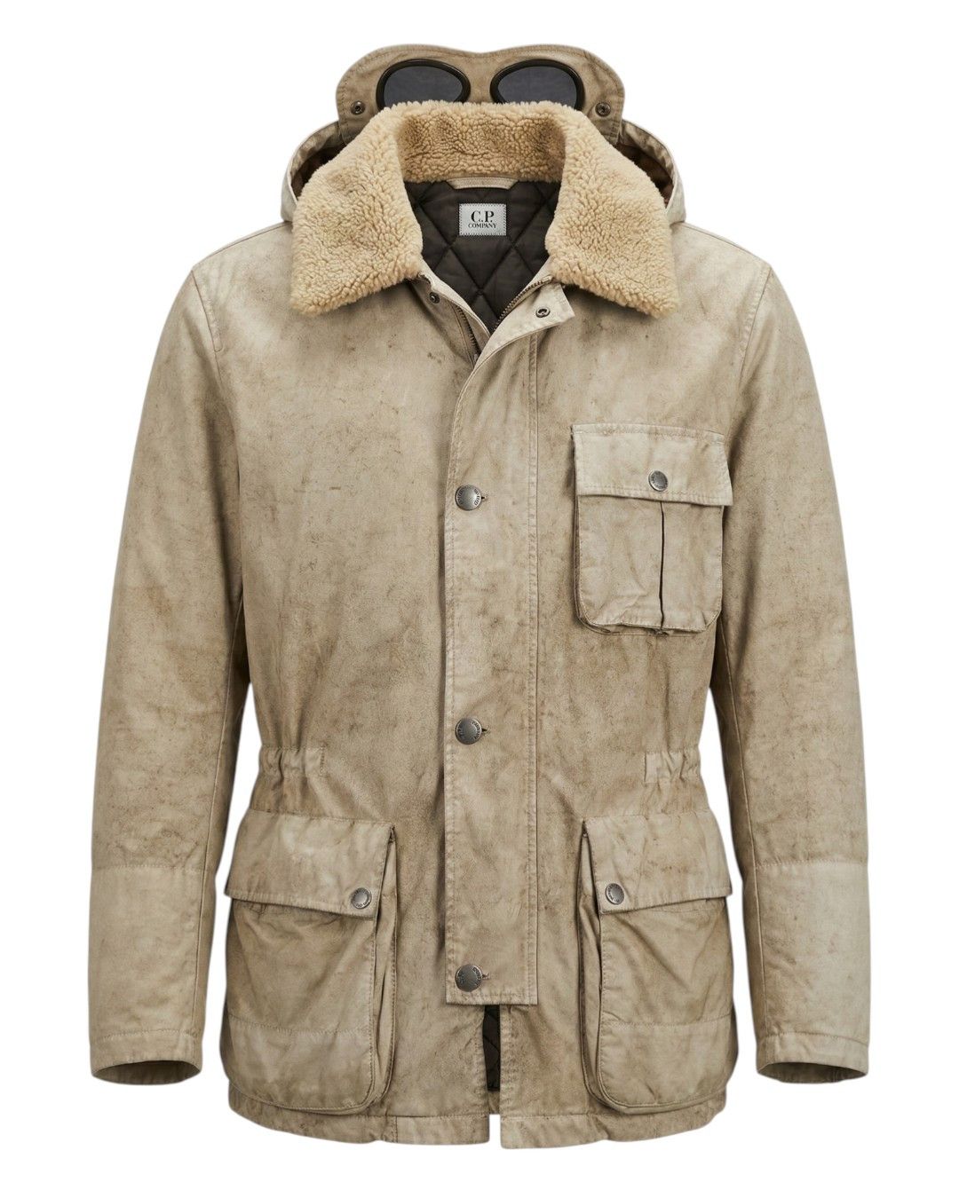 C.P. Company F/W 2003 SHEEP FUR COLLAR GOOGLE JACKET Size US M / EU 48-50 / 2 - 1 Thumbnail