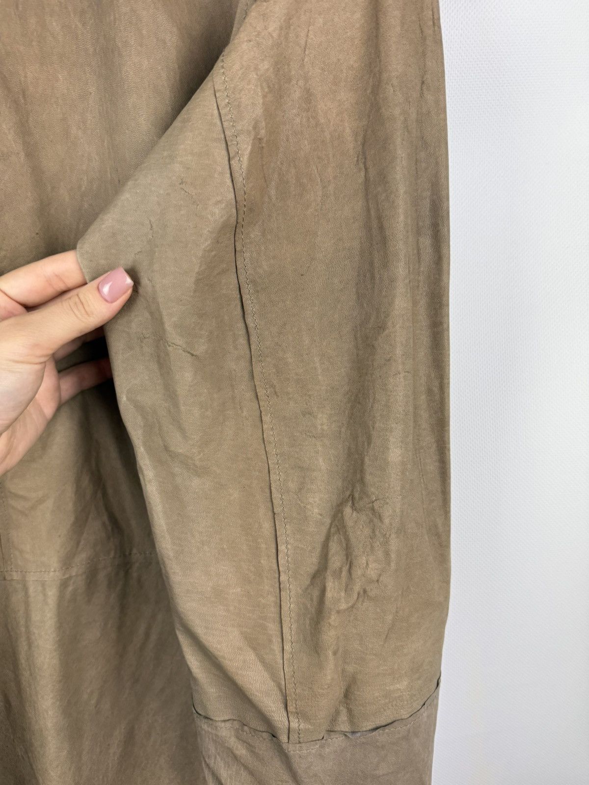 Annette Gortz Gortz Avant-Garde Lamb Leather Unlined Trench Coat Jacket Size S / US 4 / IT 40 - 23 Thumbnail