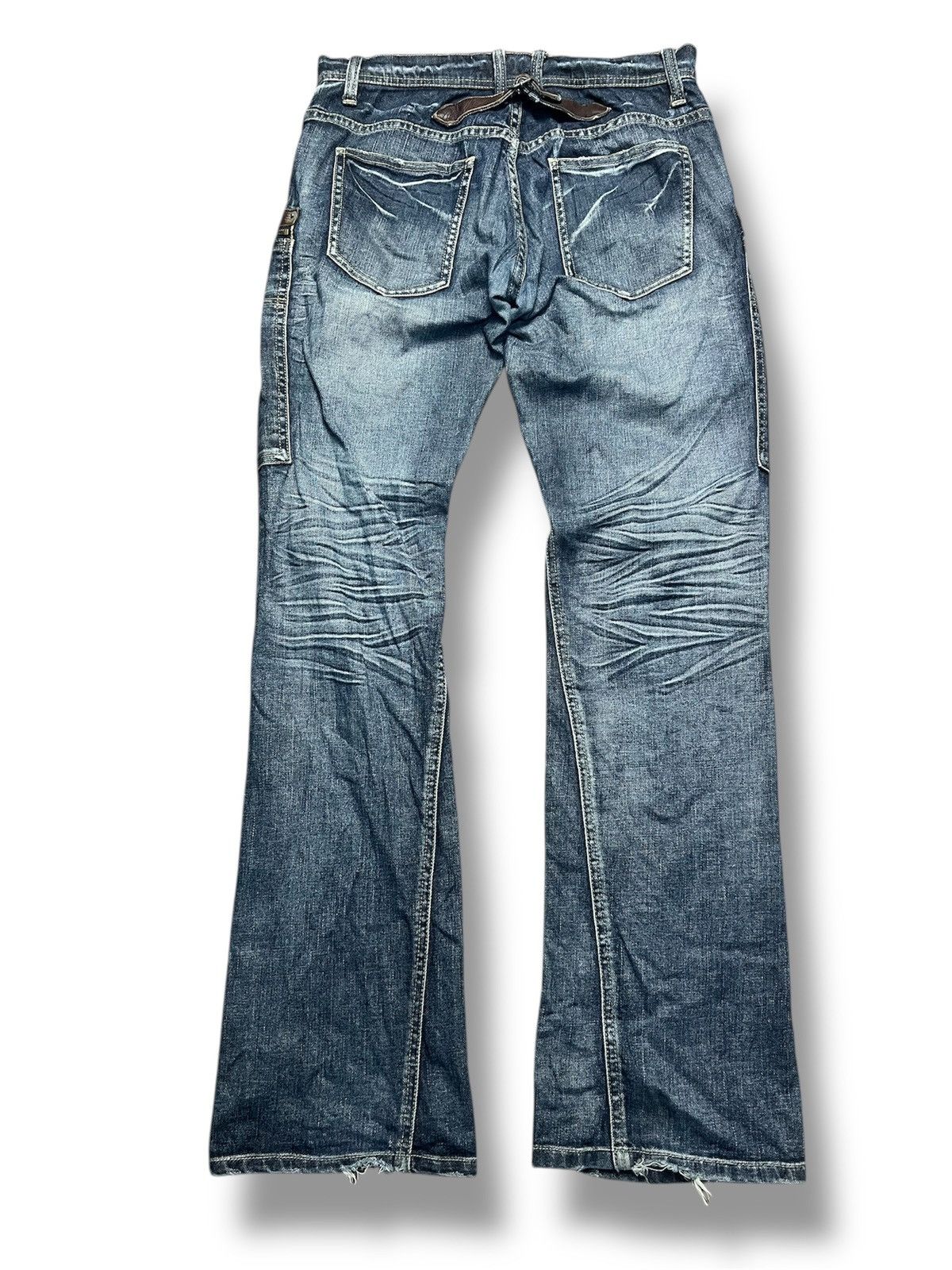 Michel Klein Archive Michel Klein Homme Cyber Grunge Y2K Flare Denim (43) Size US 31 - 2 Thumbnail
