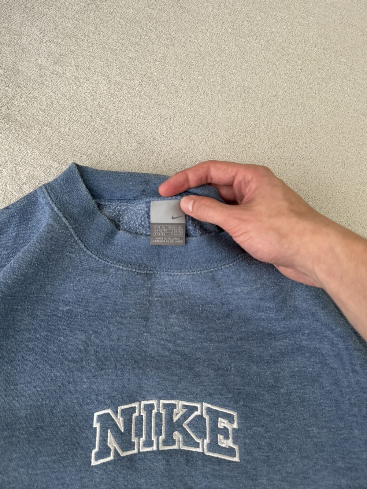 Nike × Vintage Vintage Nike Y2K oversized blue sweatshirt Size US XL / EU 56 / 4 - 7 Thumbnail