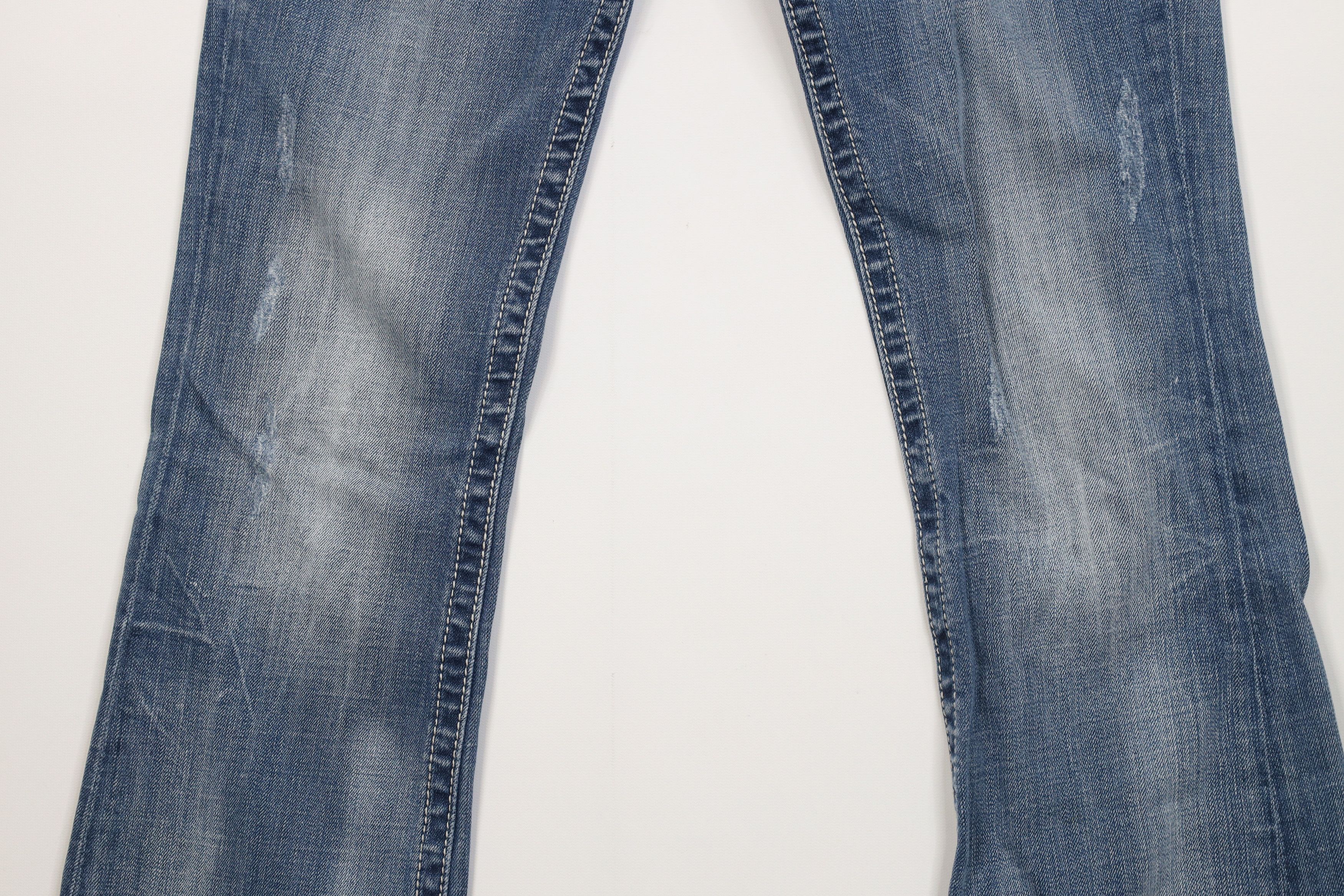 Miss Me Miss Me Thick Stitch Jeweled Flared Bootcut Denim Jeans Size 30" / US 8 / IT 44 - 3 Thumbnail
