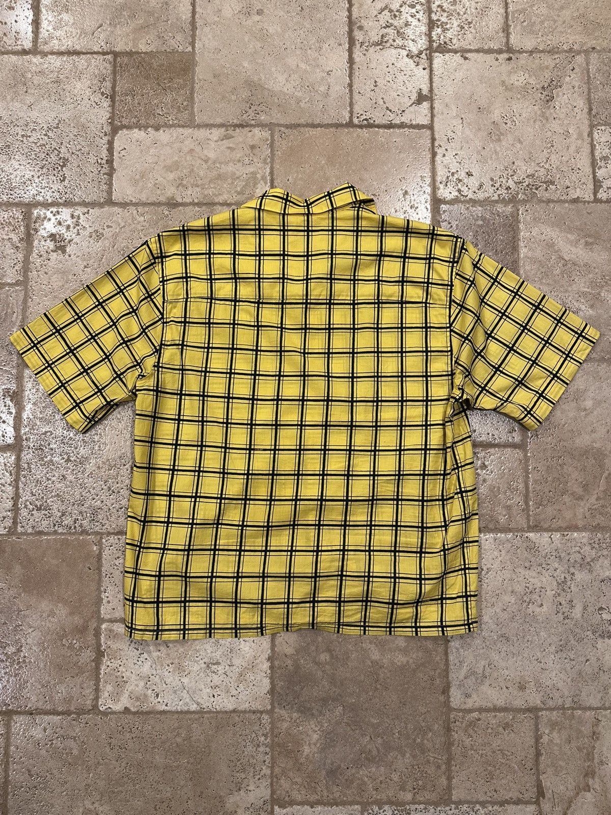 Marni Marni Checkered Grid Poplin Bowling Yellow Shirt Size US XL / EU 56 / 4 - 8 Thumbnail