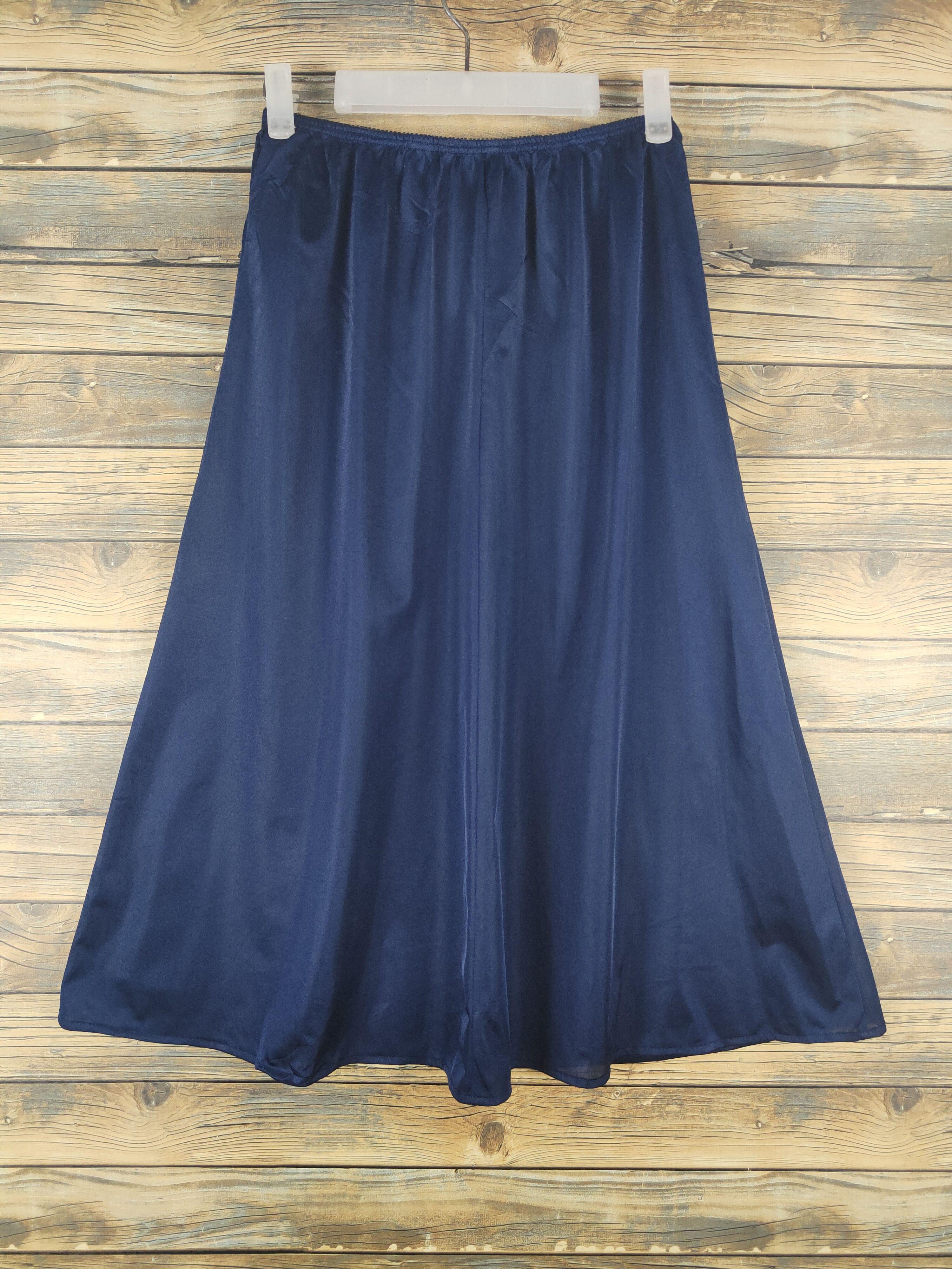 Hiroko Koshino Homme × Japanese Brand × Vintage Vintage Hiroko Koshino Navy Midi Skirts Size 24" / US 00 / IT 34 - 5 Thumbnail