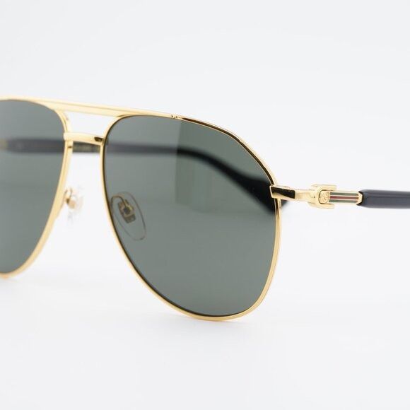 Gucci Gucci GG1220S 001 Sunglasses Gold/Black Aviator Frame Size ONE SIZE - 2 Thumbnail