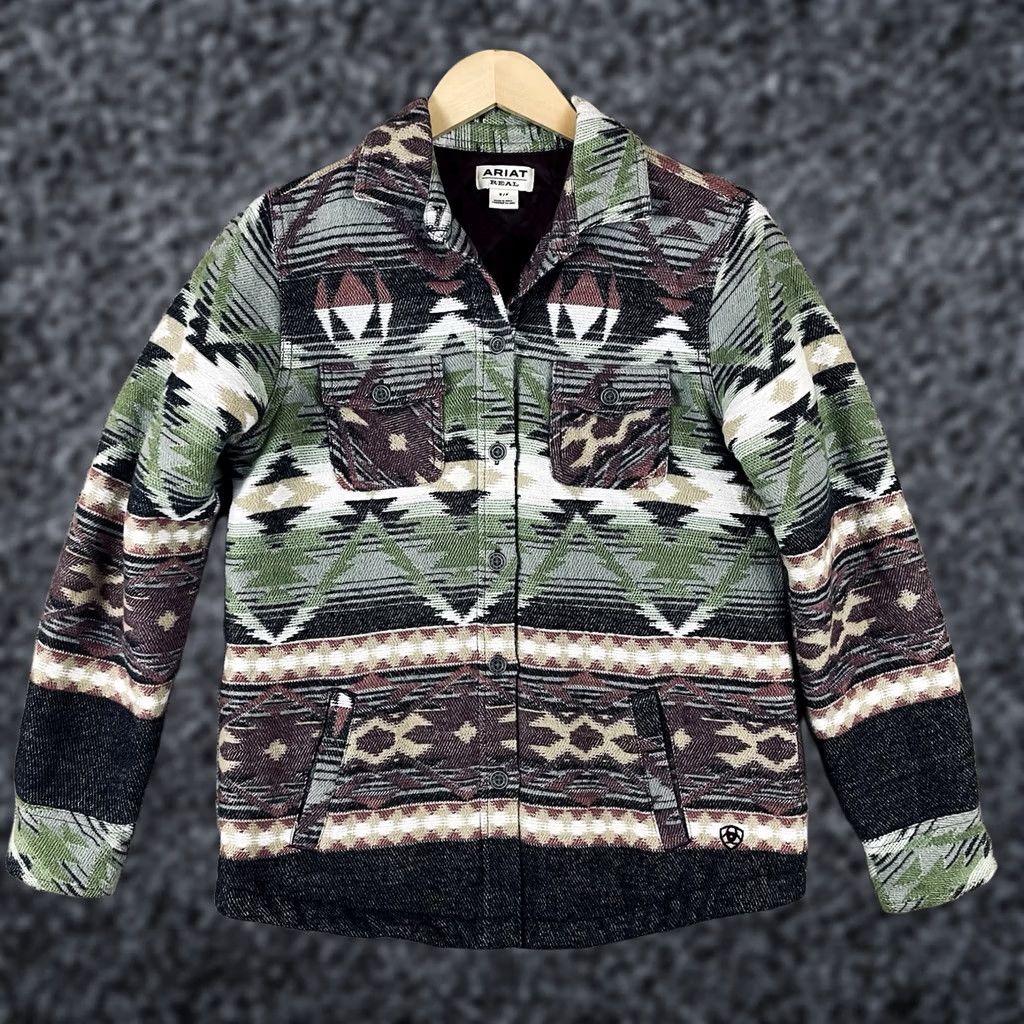 Ariat Ariat Real Equestrian Jacket Small Womens Quilted Lined Shacket Multicolor Size S / US 4 / IT 40 - 1 Thumbnail