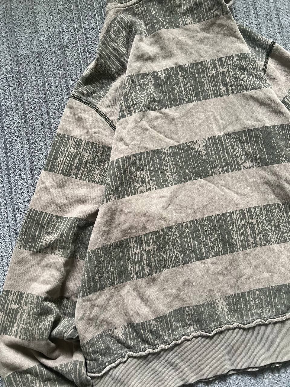 Japanese Brand × Vintage Vintage Y2K Active Stripe Patchwork Faded Baggy Opium Hoodie Size US L / EU 52-54 / 3 - 13 Thumbnail