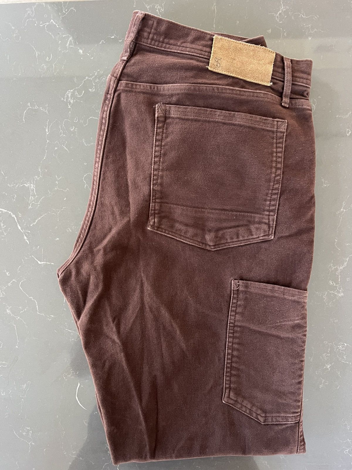 Todd Snyder Todd Snyder Italian Moleskin Carpenter Pants | Brown Size US 35 - 2 Thumbnail