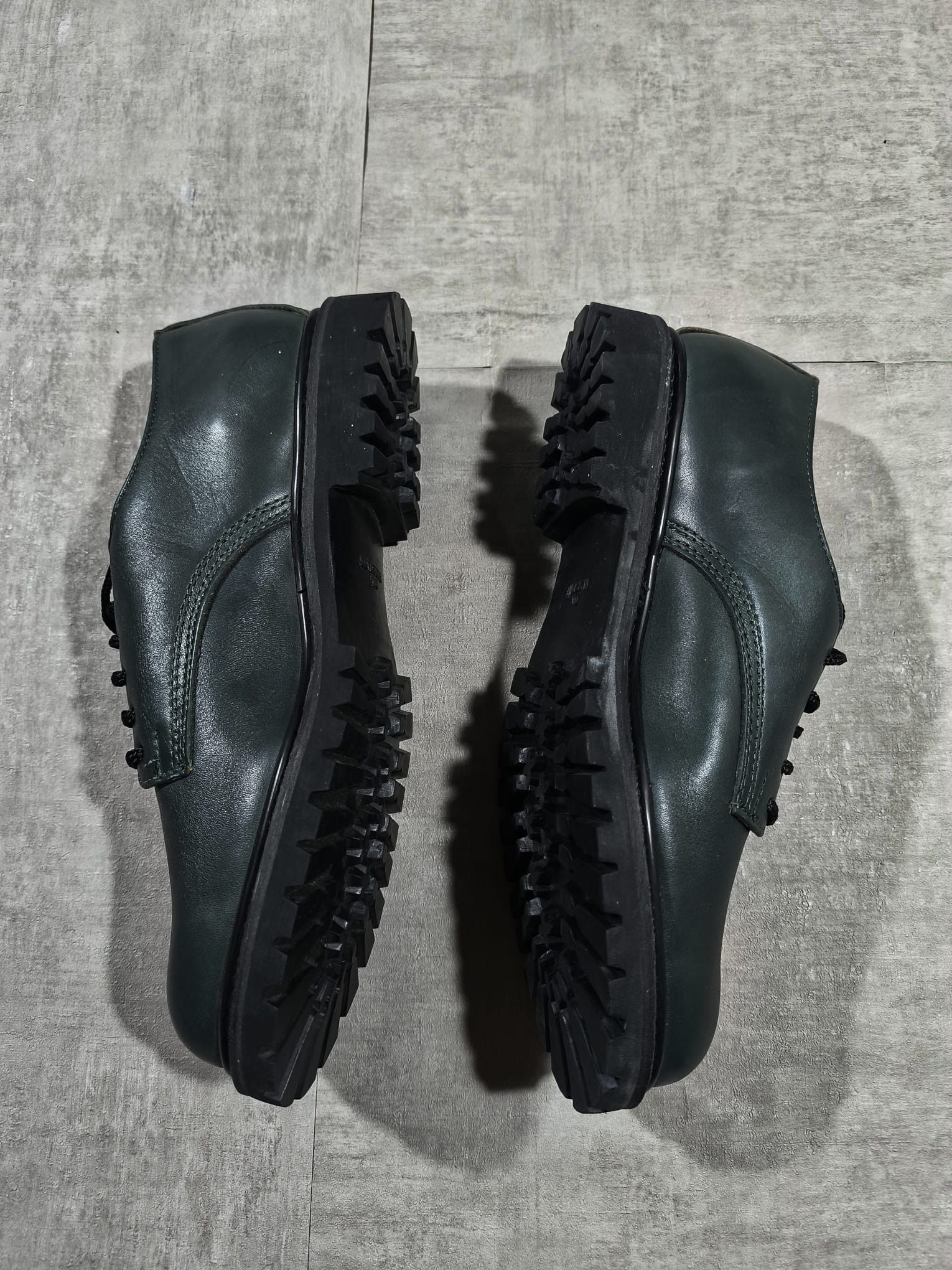Leather Chunky London Grinders Dark Green Derby Leather Shoes Size US 12 / EU 45 - 7 Thumbnail