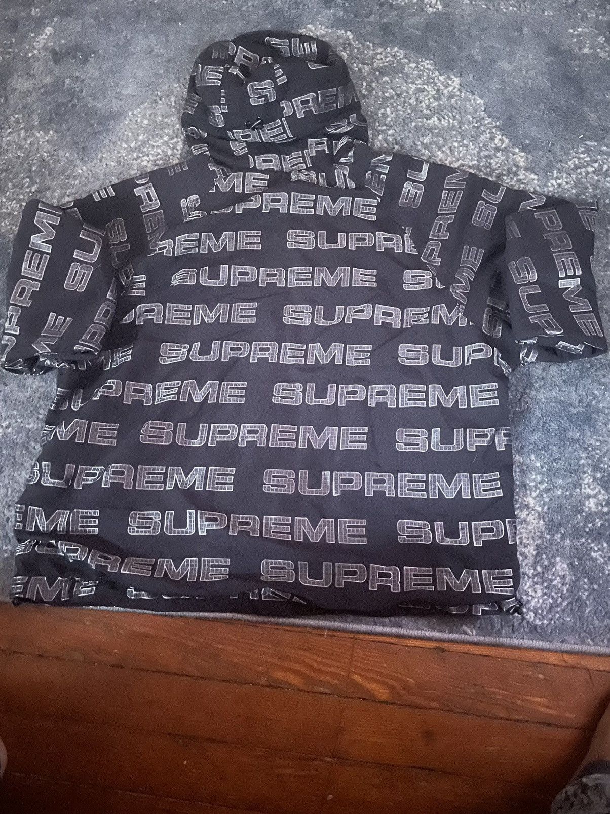 Supreme SUPREME LOGO RIPSTOP HOODED TRACK JACKET Size US L / EU 52-54 / 3 - 3 Thumbnail