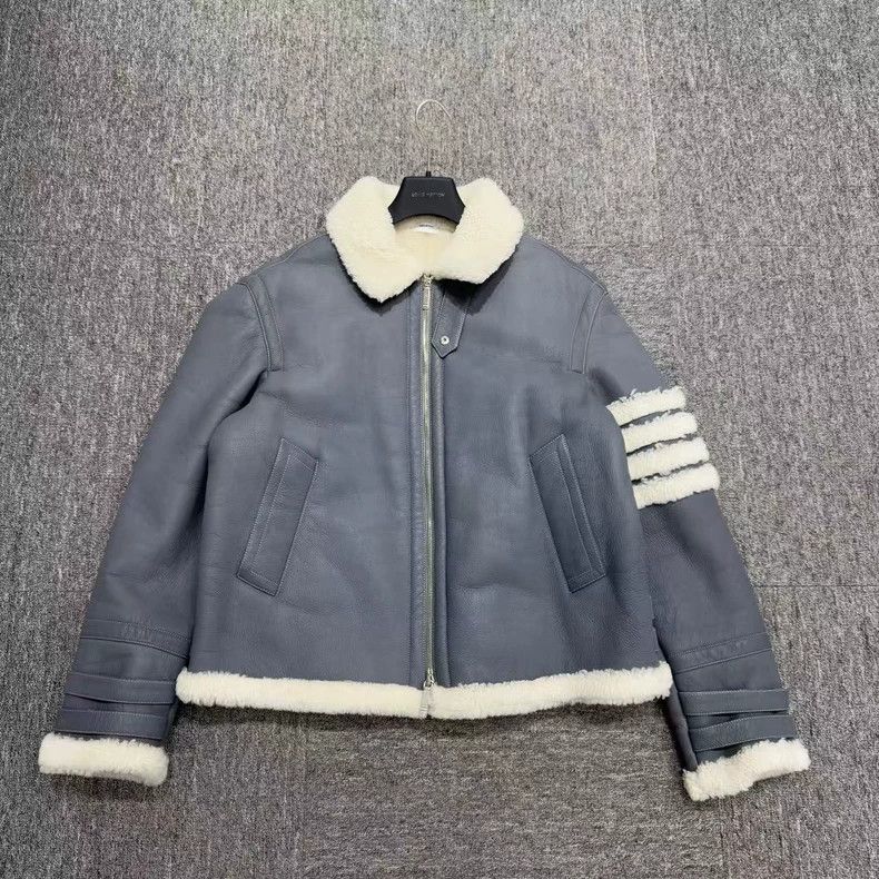 Thom Browne Thom Browne size1 A sheepskin coat with fur Size US S / EU 44-46 / 1 - 1 Thumbnail