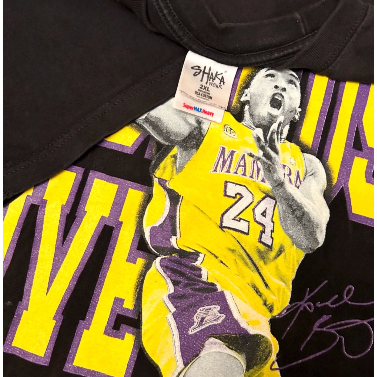Vintage VINTAGE 90s Y2K Kobe Bryant Lakers Legends Live Forever VTG Shirt Mens XXL Black Short Sleeve Shirt Mens XXL 90s Sports USA Hip Hop Kobe Bryant Lakers Size US XXL / EU 58 / 5 - 3 Thumbnail