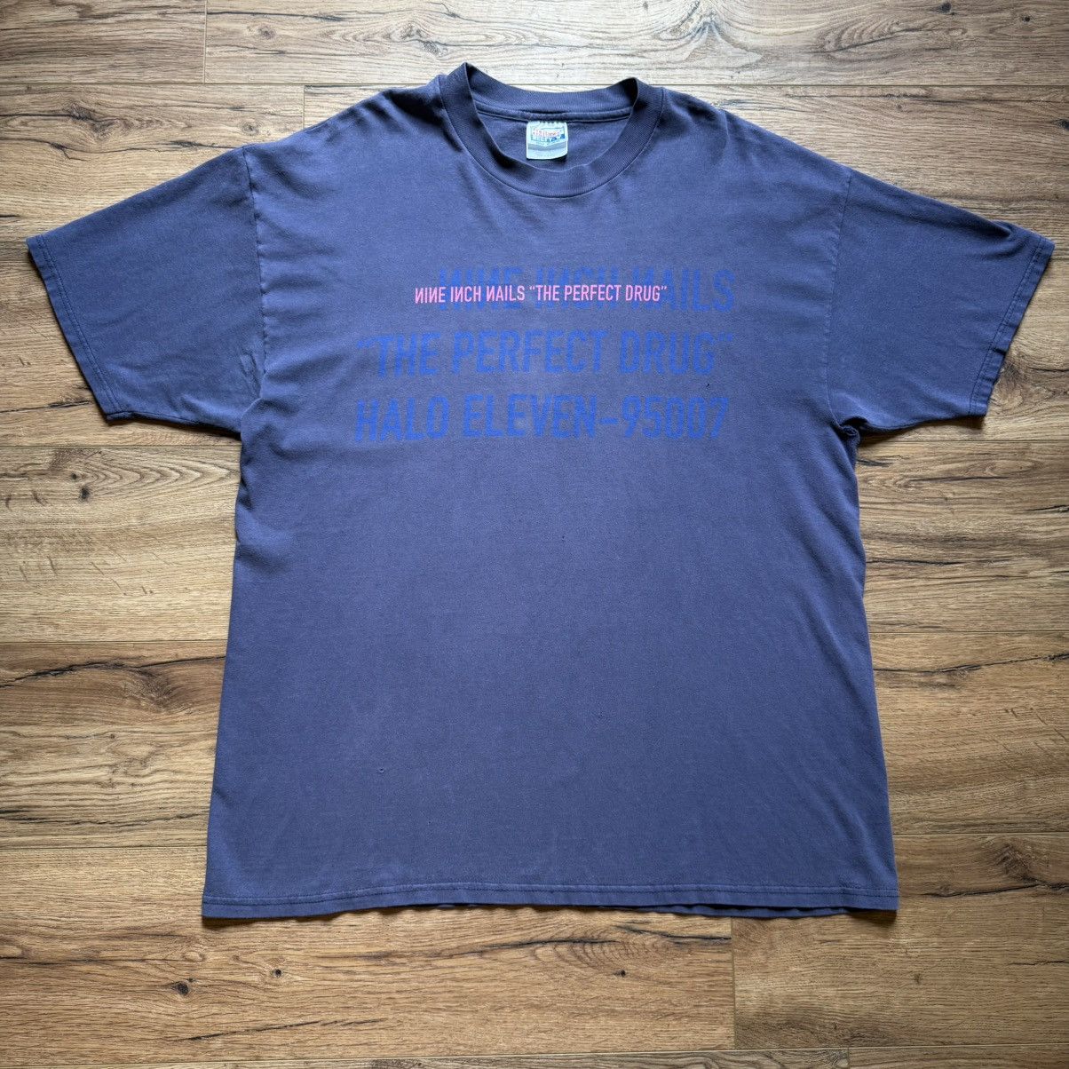 Vintage XL ‘97 Nine Inch Nails The Perfect Drug Halo 11 Blue