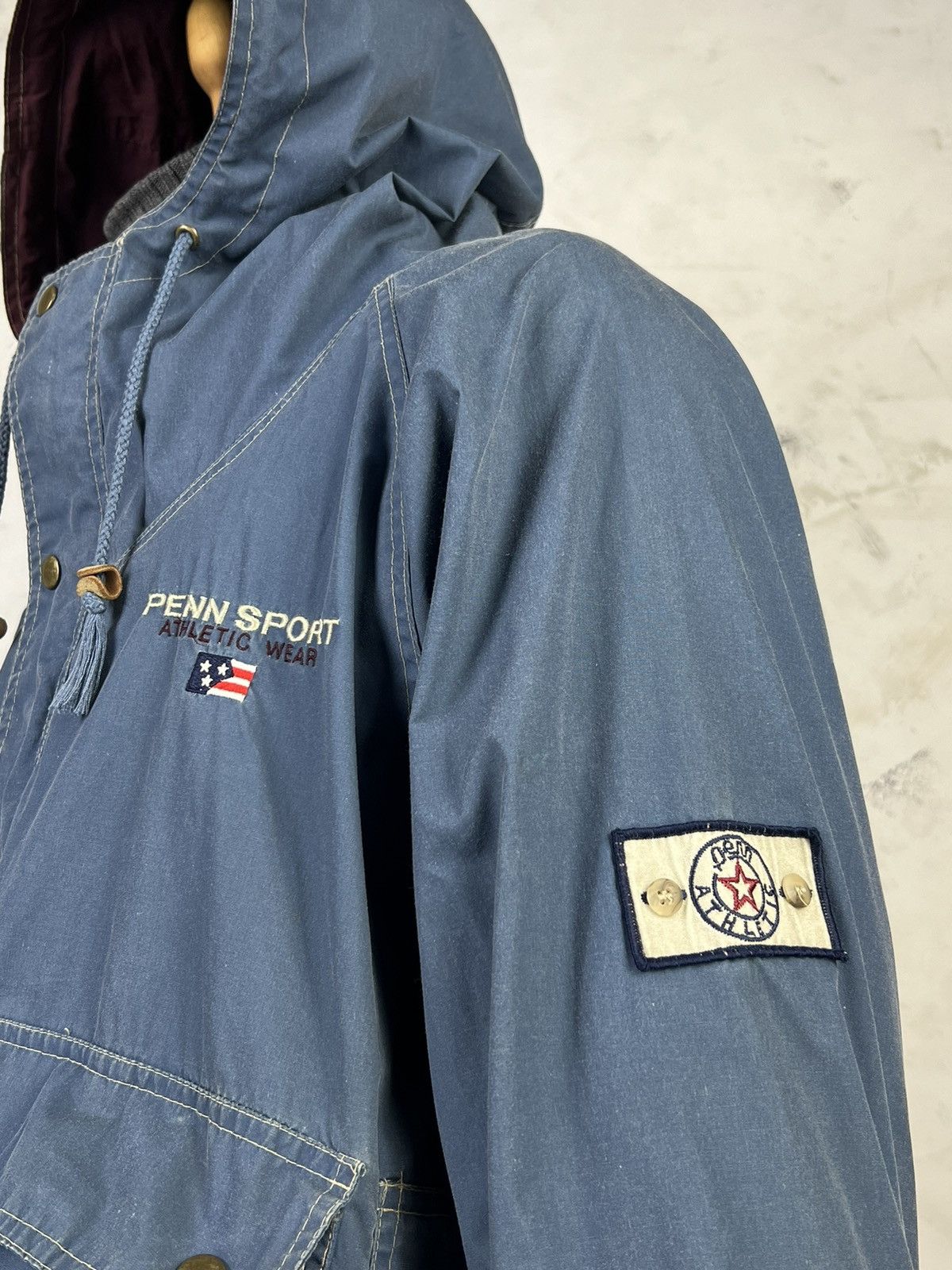 Vintage Vintage Penn Sport Athletic Wear Anorak Hooded Jacket M - L Size US L / EU 52-54 / 3 - 4 Thumbnail