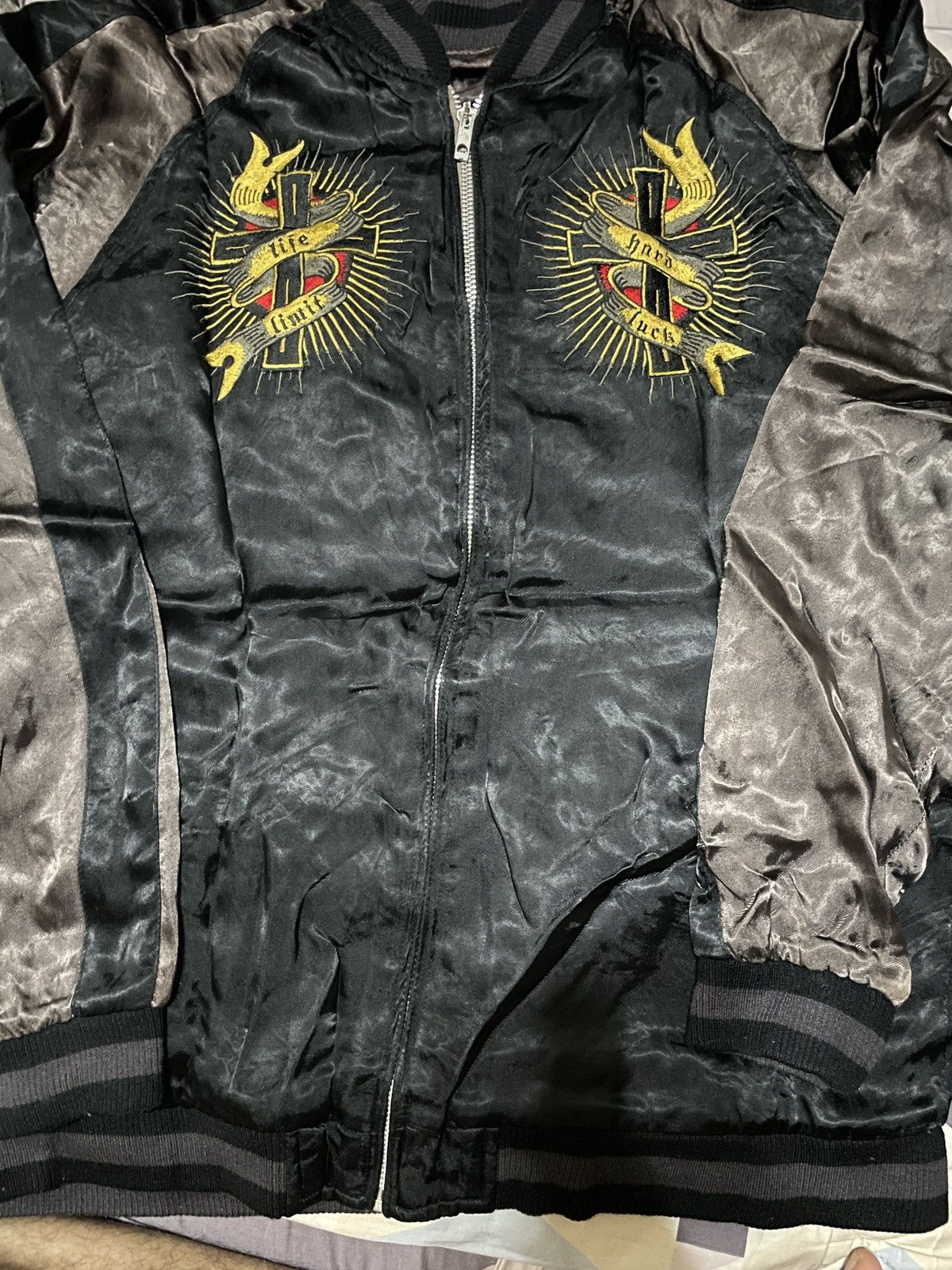 Japanese Brand ARCHIVAL SUKAJAN SOUVENIR JACKET EMBROIDERY SKULL JUNK STAR Size US L / EU 52-54 / 3 - 14 Thumbnail