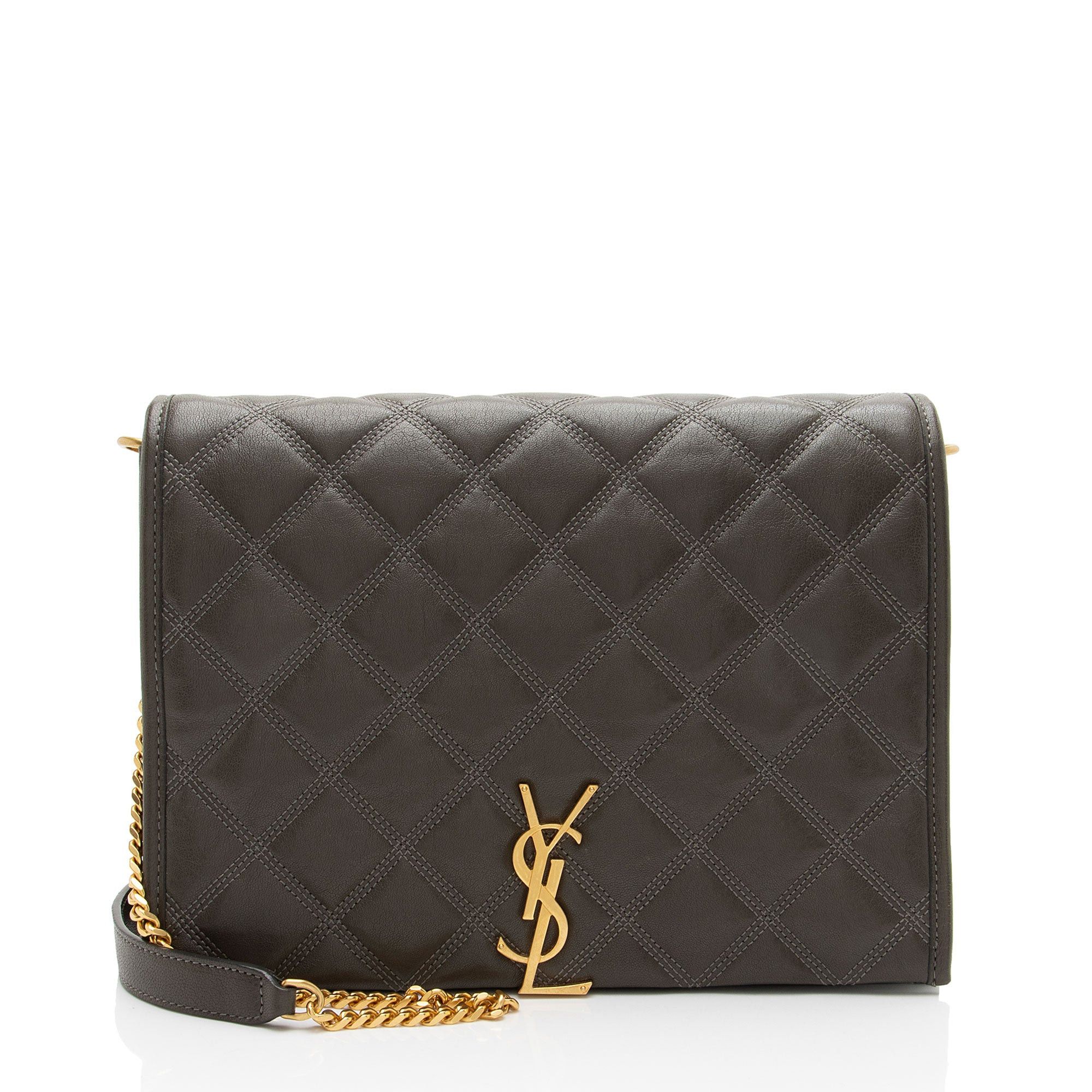Saint Laurent Paris Saint Laurent Diamond Quilted Leather Monogram Becky Small S Size ONE SIZE - 1 Thumbnail