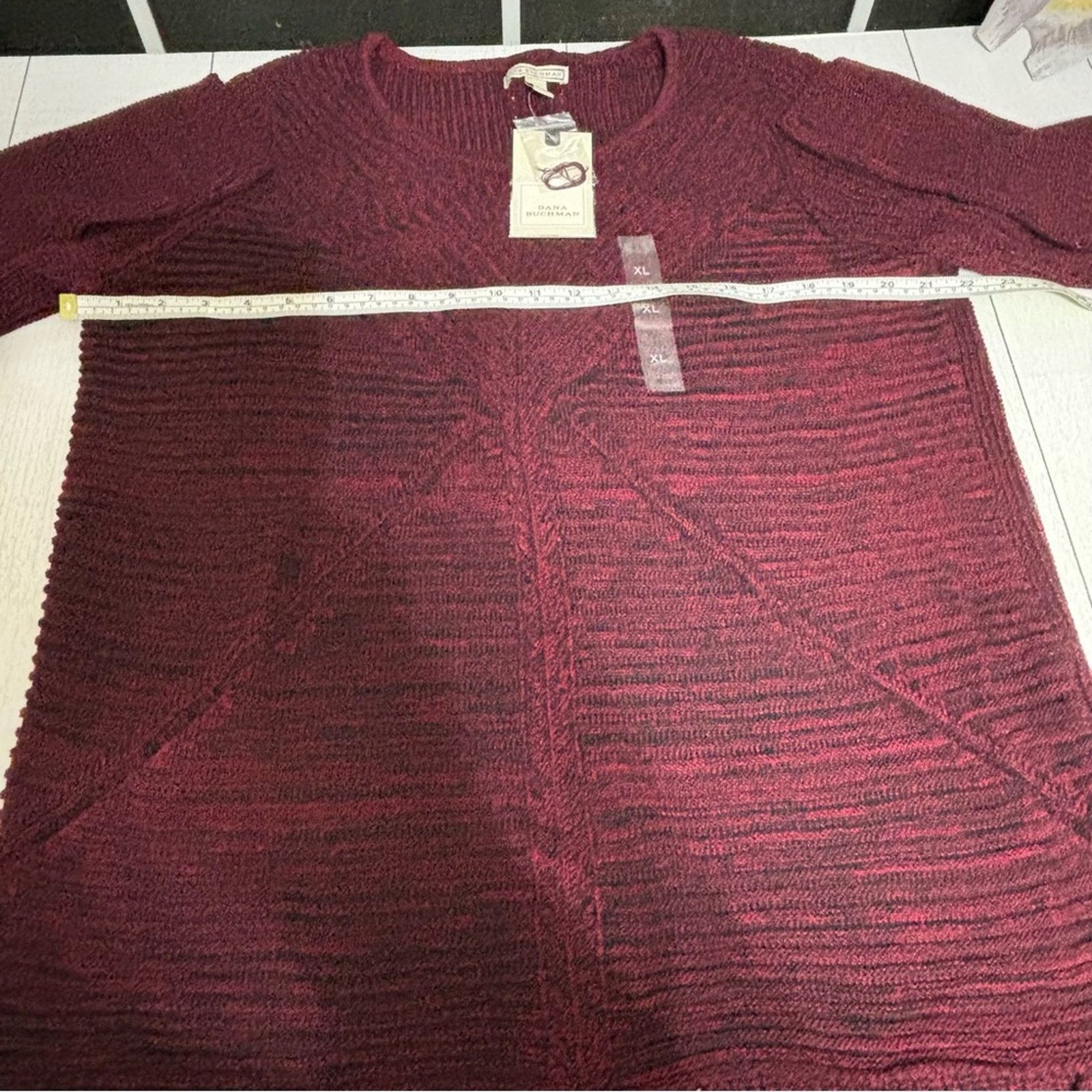 Other Dana Buchman Red and Black Loose Fit Sweater Size XL NWT Size XL / US 12-14 / IT 48-50 - 5 Thumbnail