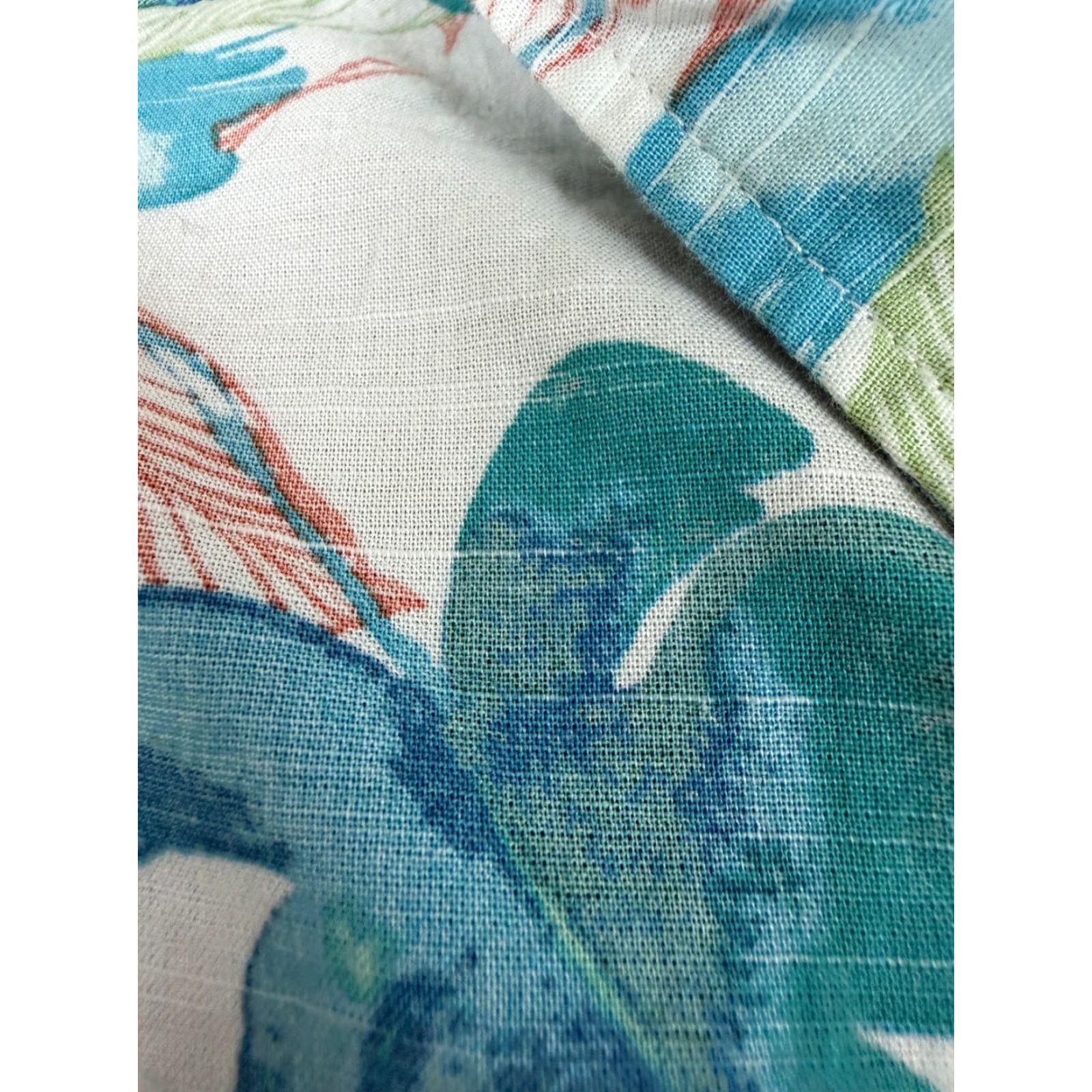 Van Heusen Van Heusen Hawaiian Shirt Men 2XL White Cotton Slub Short Sleeve Button-Up Beach Tropical Size US XXL / EU 58 / 5 - 4 Thumbnail