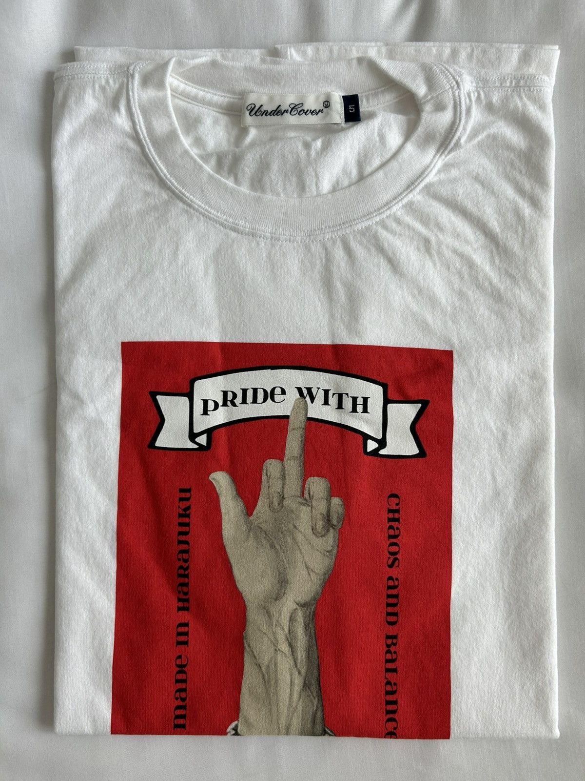 Japanese Brand Undercover Middle Finger Tee Made in Japan 5 Size US XXL / EU 58 / 5 - 2 Thumbnail