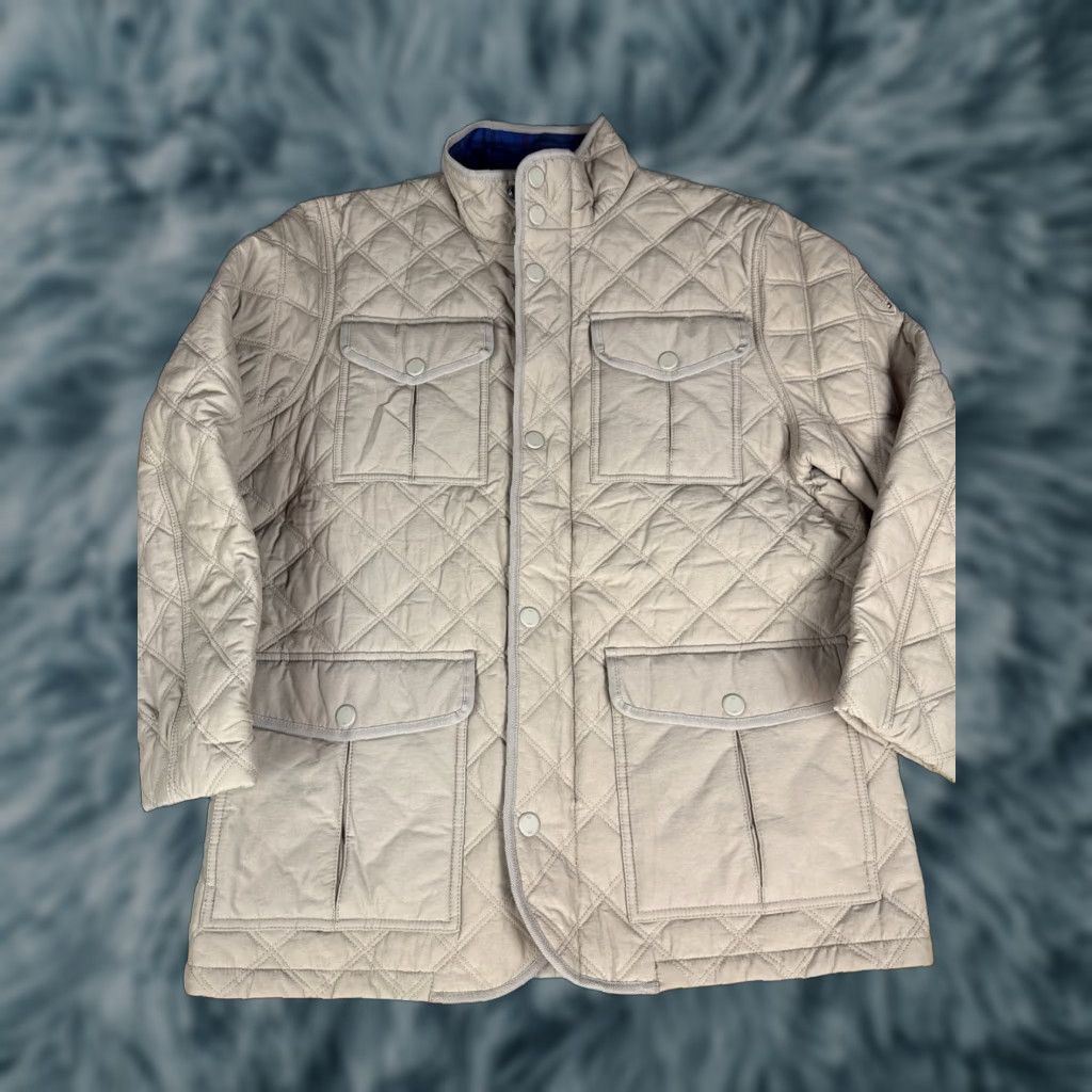 Tommy Hilfiger VINTAGE Tommy Hilfiger Quilted Field Jacket Coat Men XL Brown Plaid Lined Quilted Size US XL / EU 56 / 4 - 1 Thumbnail
