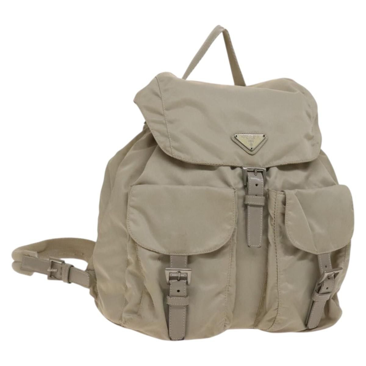 Prada Prada Vela Double Front Pocket Backpack Tessuto with Saffiano Leather Size ONE SIZE - 1 Thumbnail
