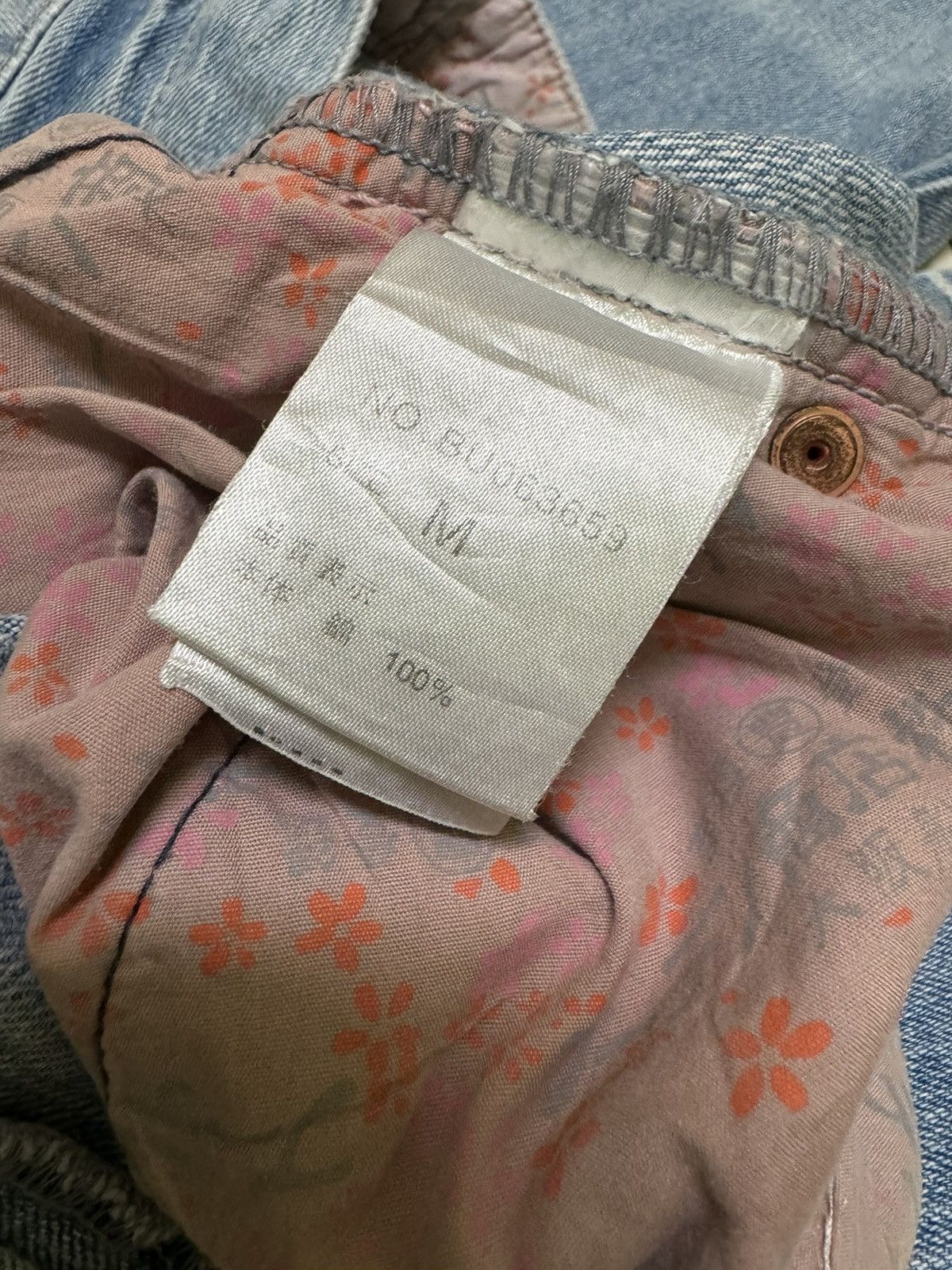 If Six Was Nine Vintage KARAKURI TAMASHI Acid Wash Design Denim Size US 29 - 13 Thumbnail