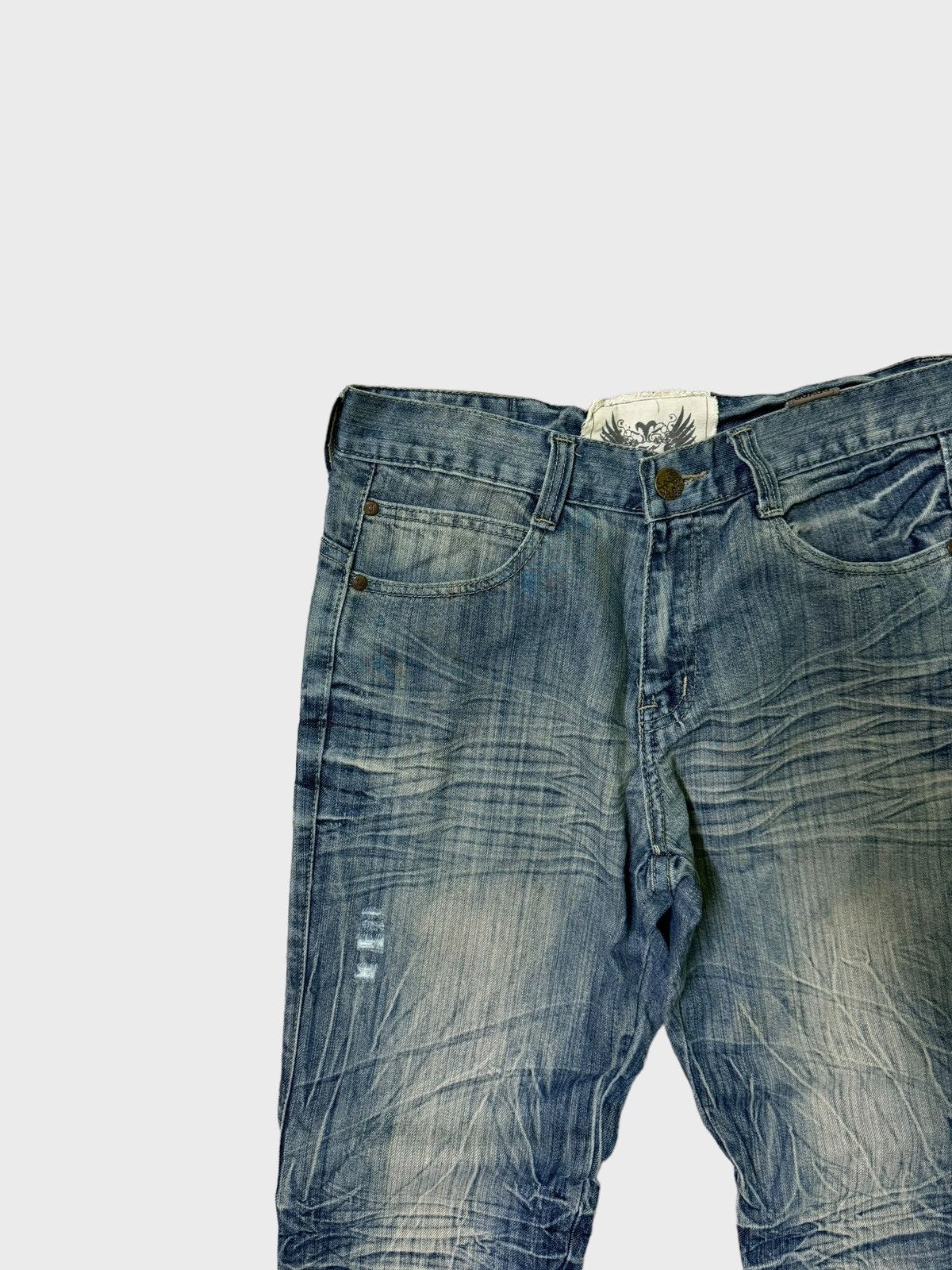 FUSAI × Vintage VINTAGE F.U.S.A.I CLAW MARK ACID WASH DENIM JEANS Size US 30 / EU 46 - 4 Thumbnail