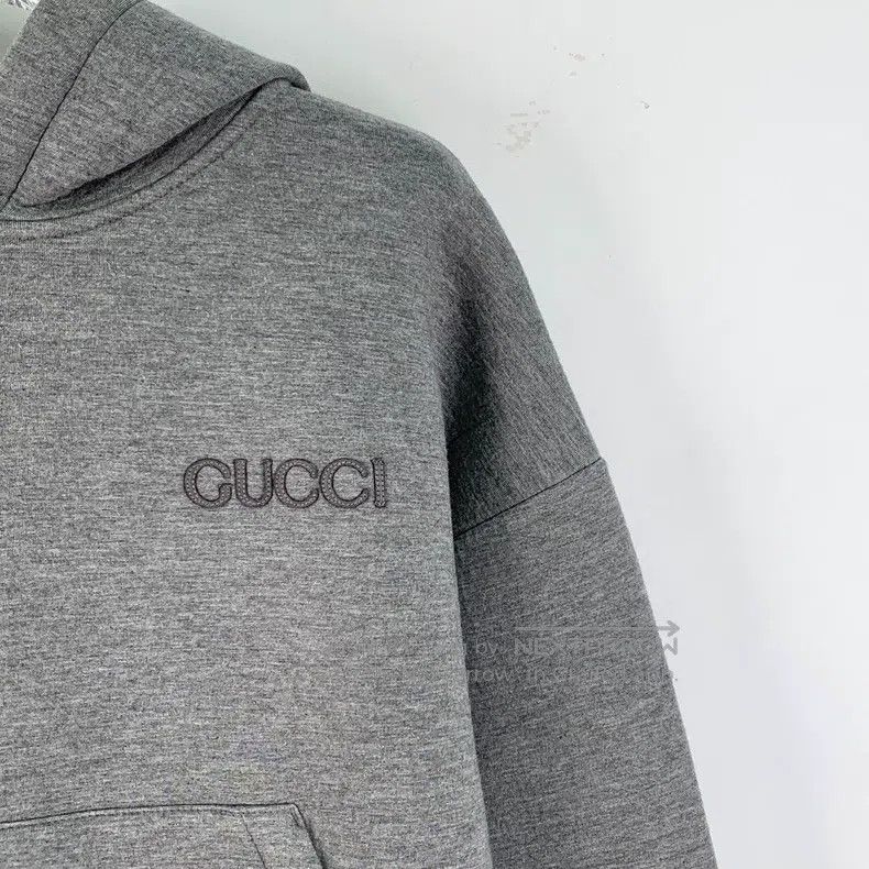 Gucci Gucci Grey logo letter embroidery hooded long-sleeved swea Size XXS / US 00 / IT 34 - 3 Thumbnail