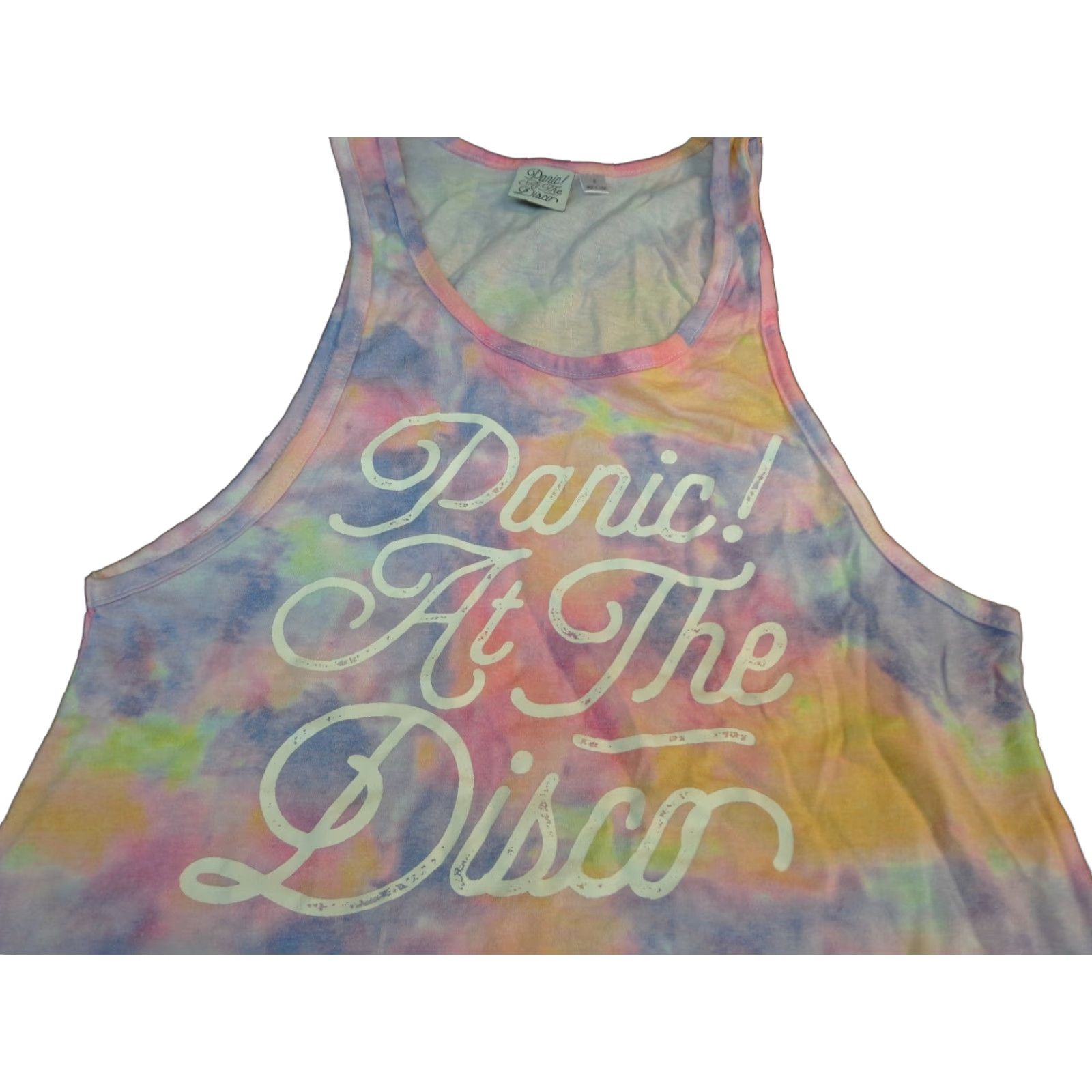 Vintage Panic At The Disco Tank Top Tie Dye Shirt Pastel S Women Tank Top Small Pastel Panic! at the Disco Womens Girls Size S / US 4 / IT 40 - 1 Thumbnail
