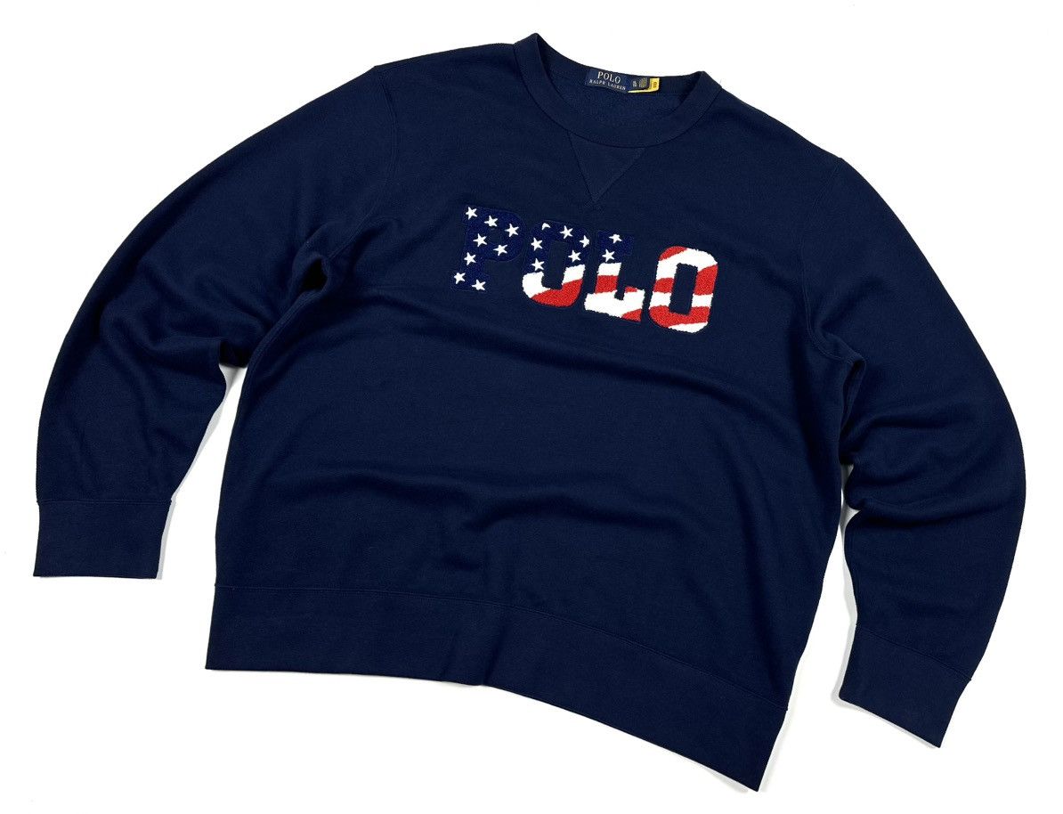 Polo Ralph Lauren Men’s Polo Ralph Lauren USA Flag Blue Cotton Sweatshirt - XL Size US XL / EU 56 / 4 - 1 Thumbnail