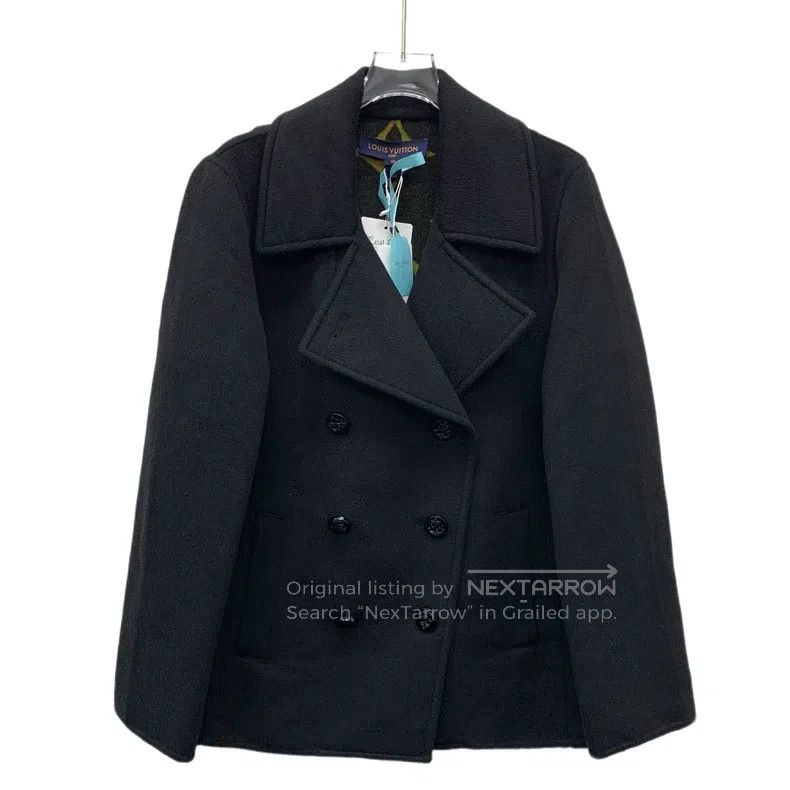 Louis Vuitton Louis Vuitton Cropped Double Breasted Coat 1 with Black Li Size S / US 4 / IT 40 - 1 Thumbnail