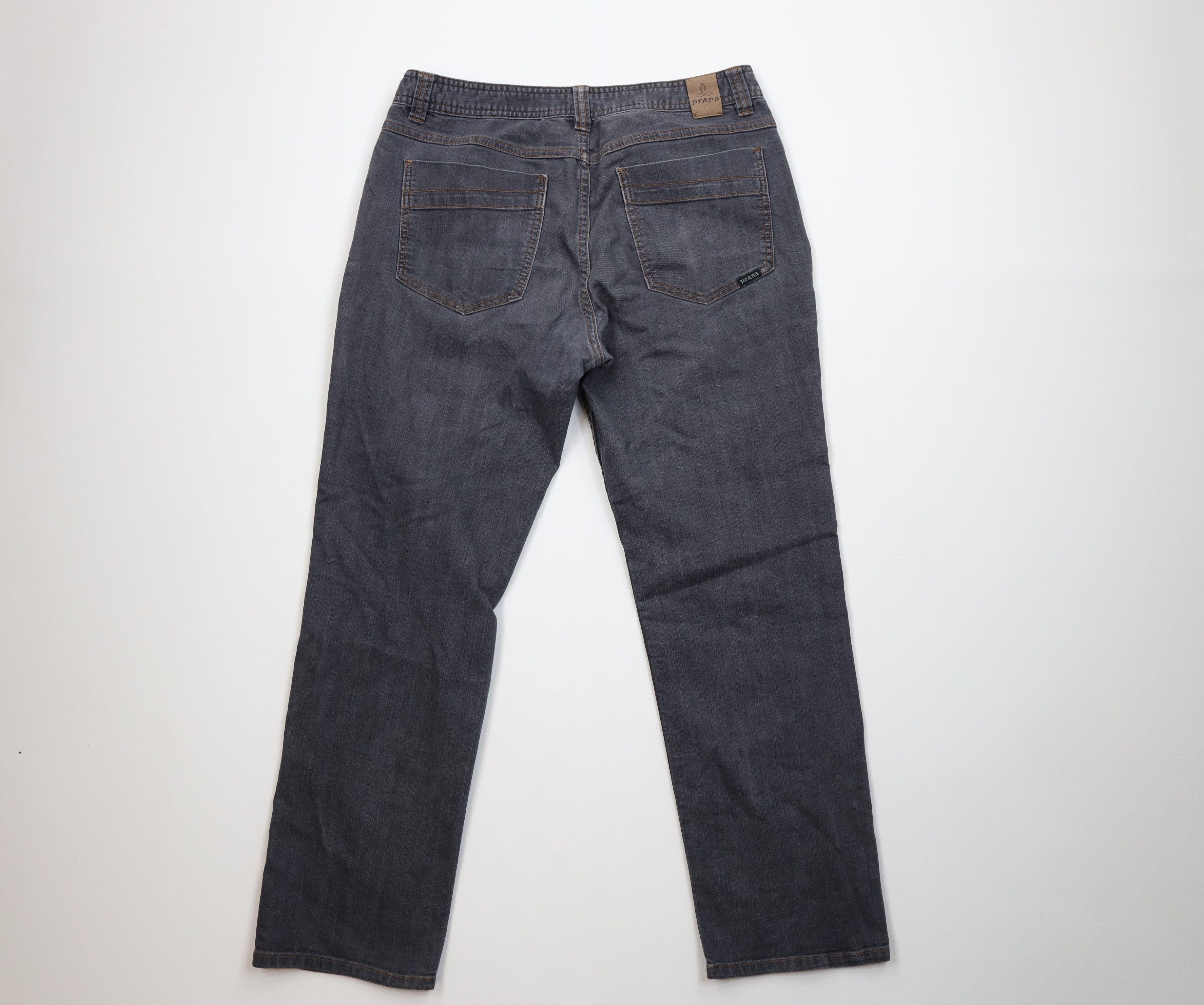 Prana prAna Breathe Faded Organic Cotton Straight Leg Jeans Black Size US 34 / EU 50 - 9 Thumbnail