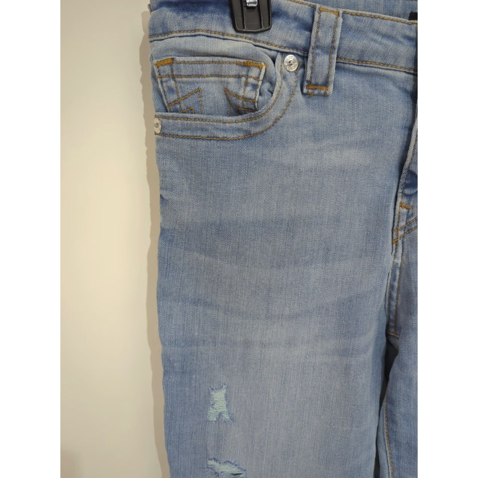 True Religion True Religion Jeans Becca 31 Mid Rise Bootcut Light Wash Denim Blue Stretch Womens Size 24" / US 00 / IT 34 - 3 Thumbnail