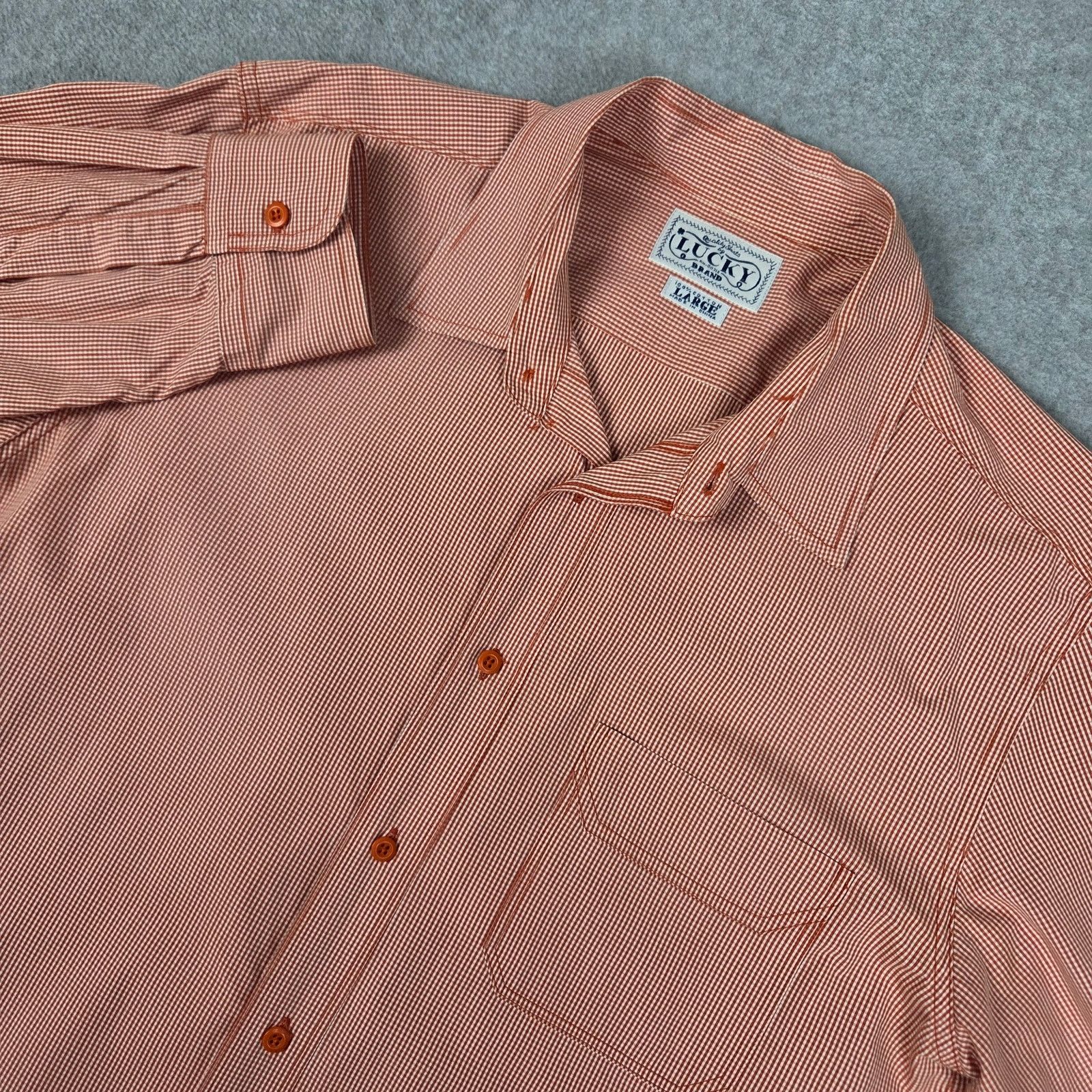 Lucky Brand Lucky Brand Large Gingham Print Long Sleeve Button Up Shirt Size US L / EU 52-54 / 3 - 1 Thumbnail